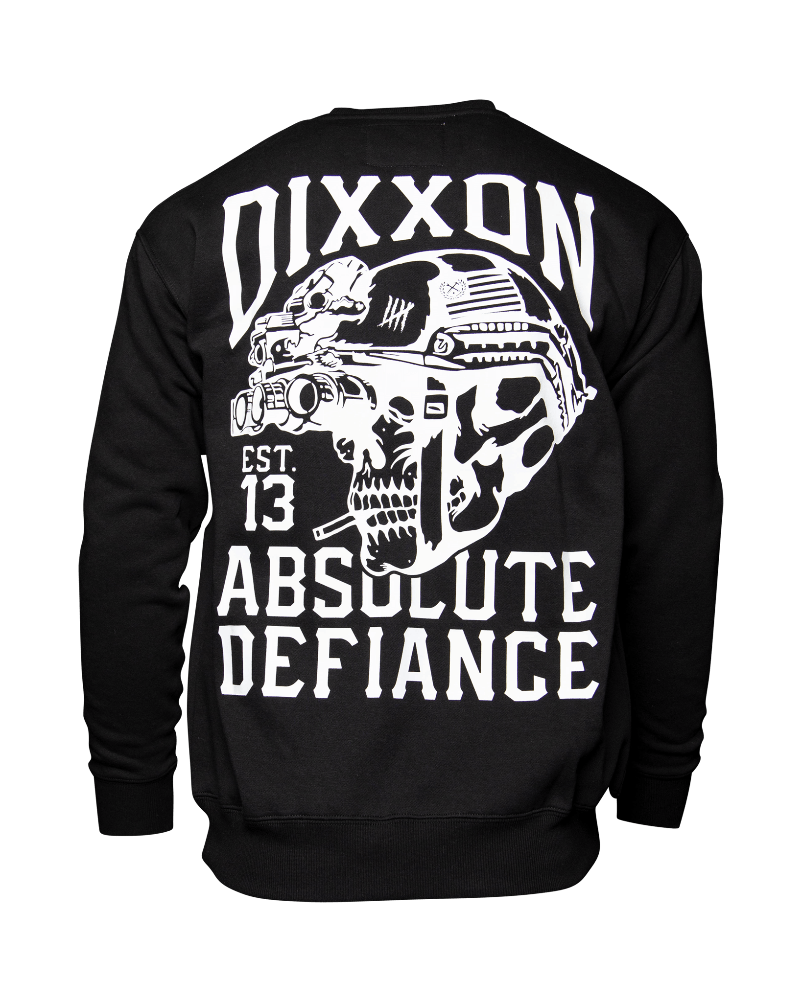 White Absolute Defiance Crewneck Sweatshirt - Black