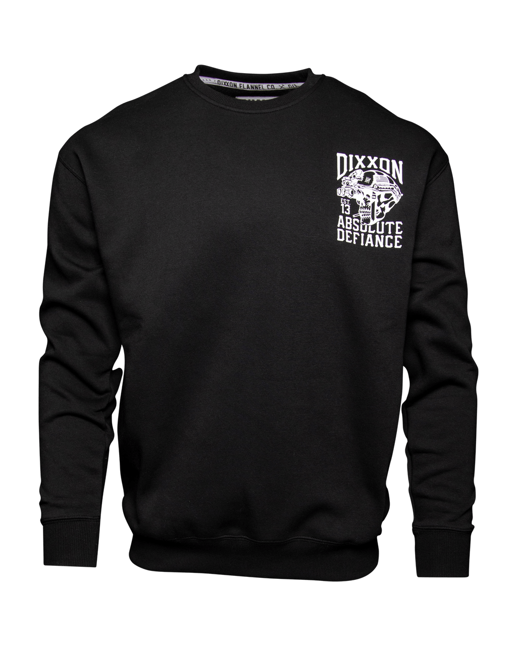 White Absolute Defiance Crewneck Sweatshirt - Black