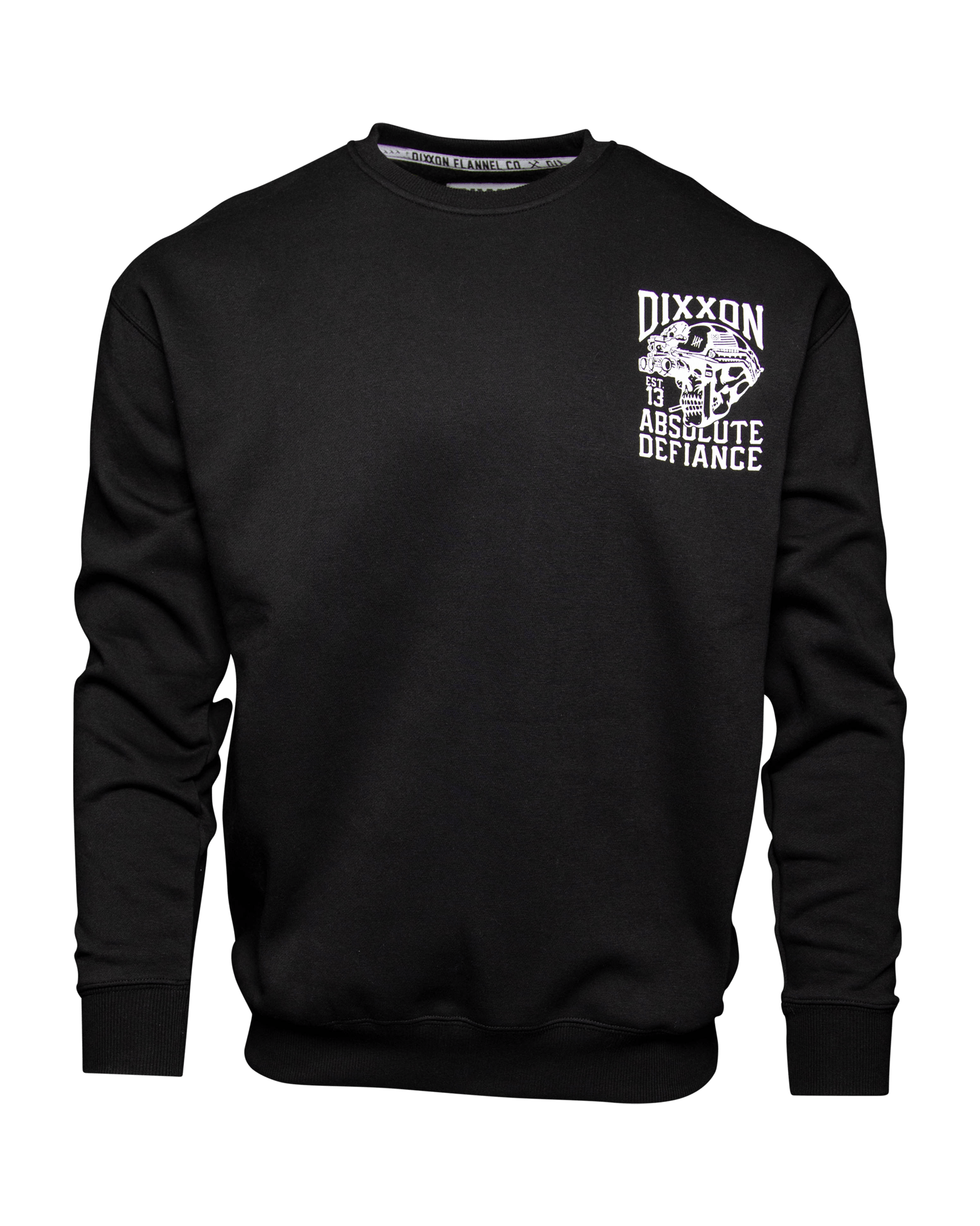 White Absolute Defiance Crewneck Sweatshirt - Black