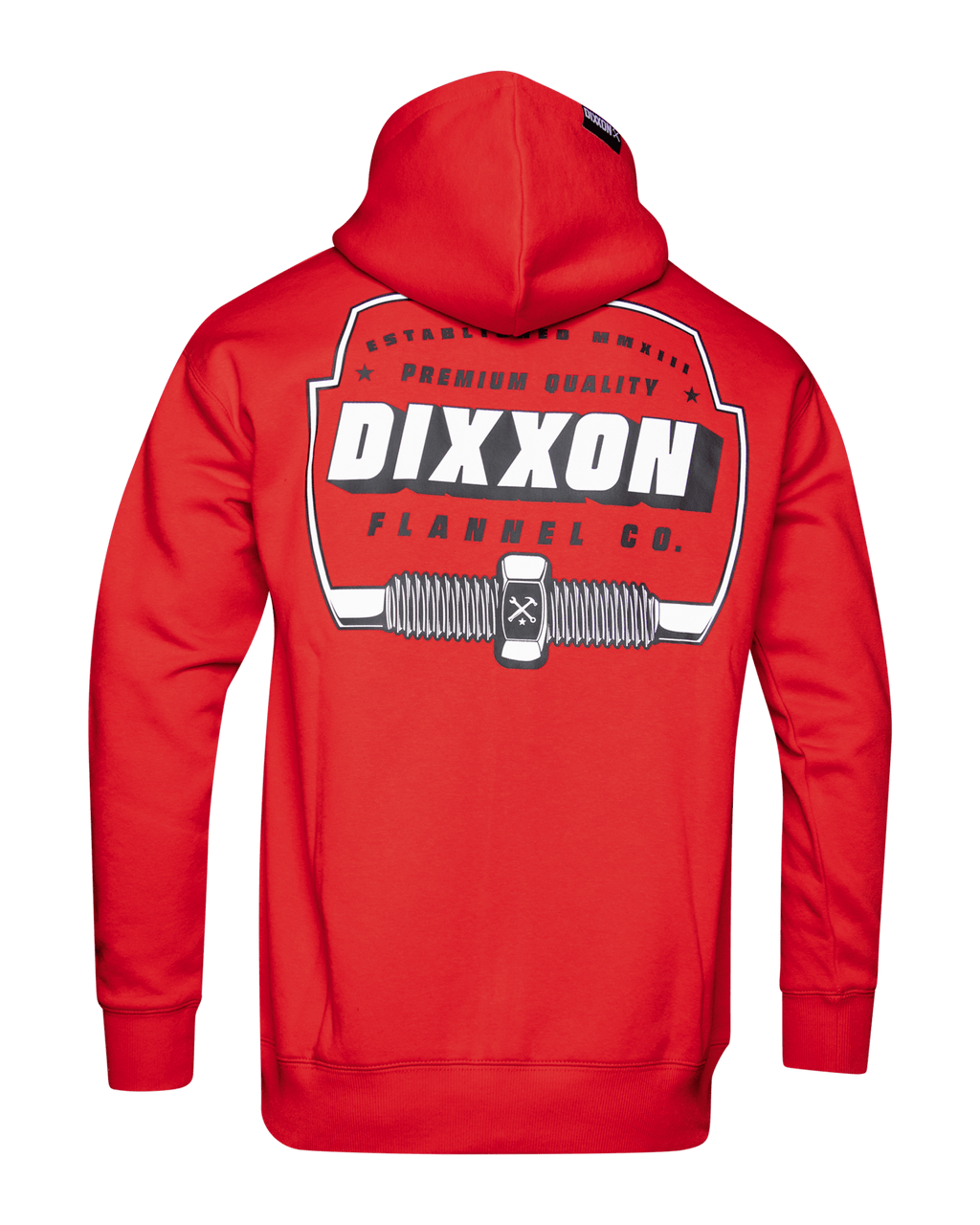 Black & White Grille Zip Up Hoodie - Red