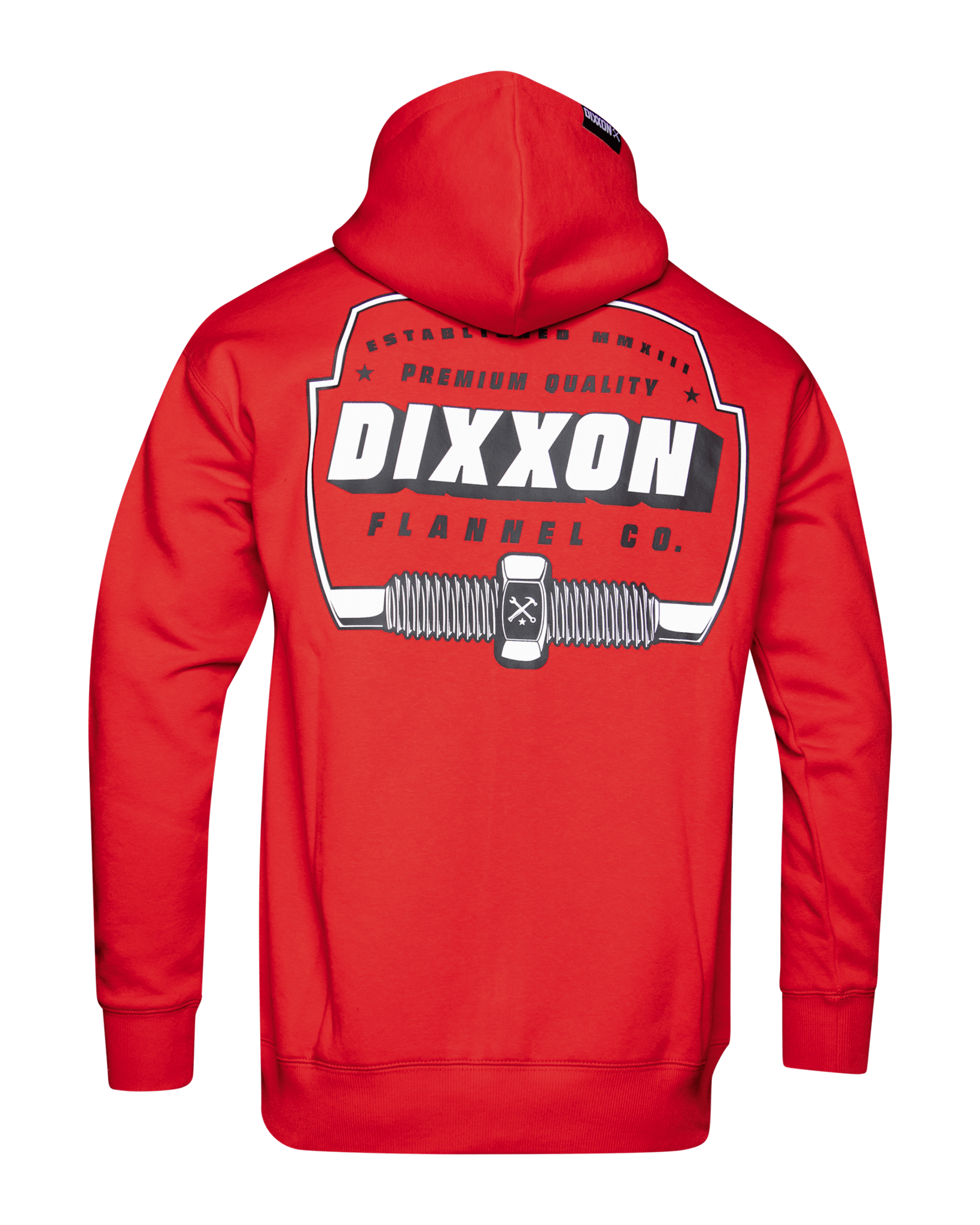 Black & White Grille Zip Up Hoodie - Red