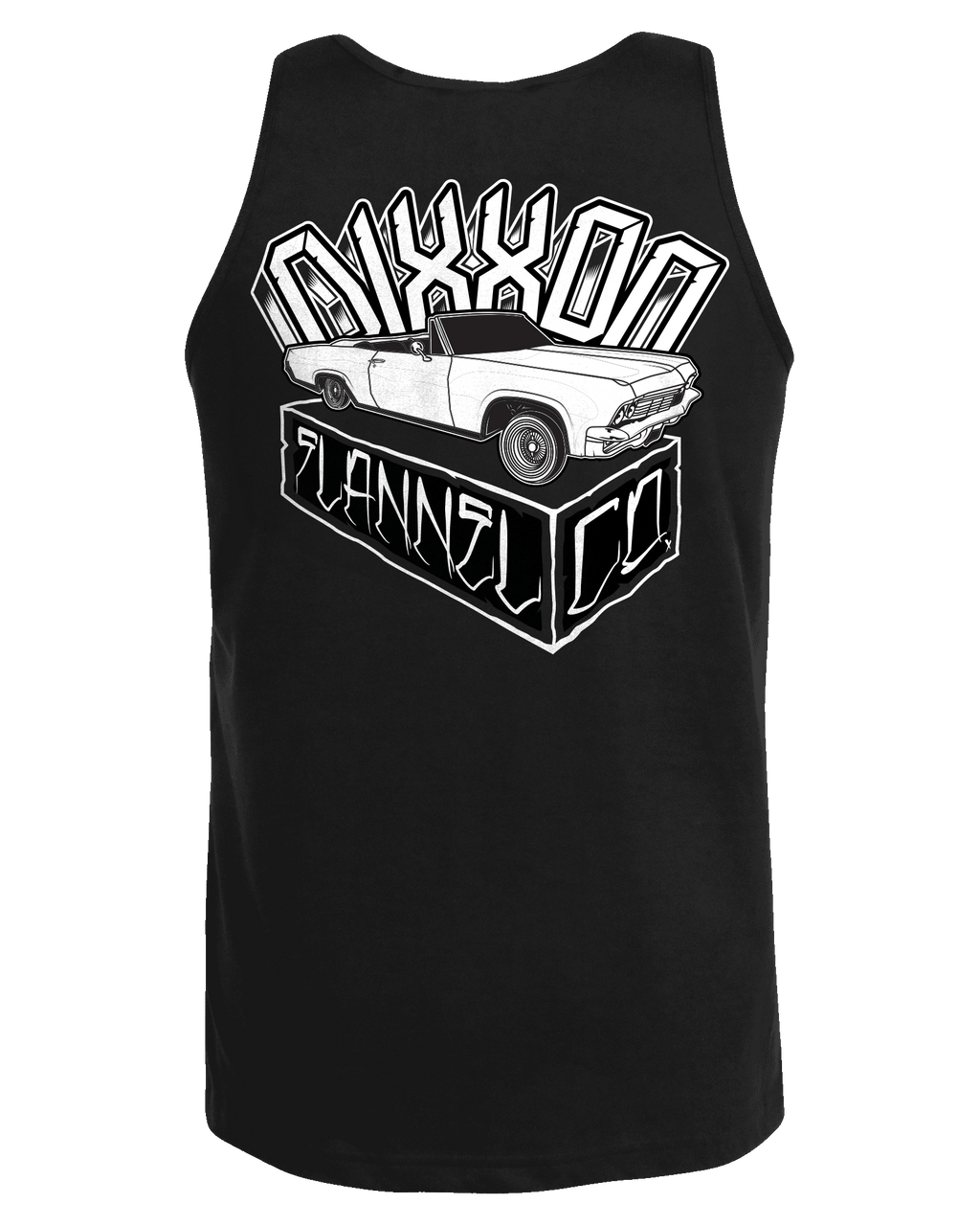 White Block Tank - Black