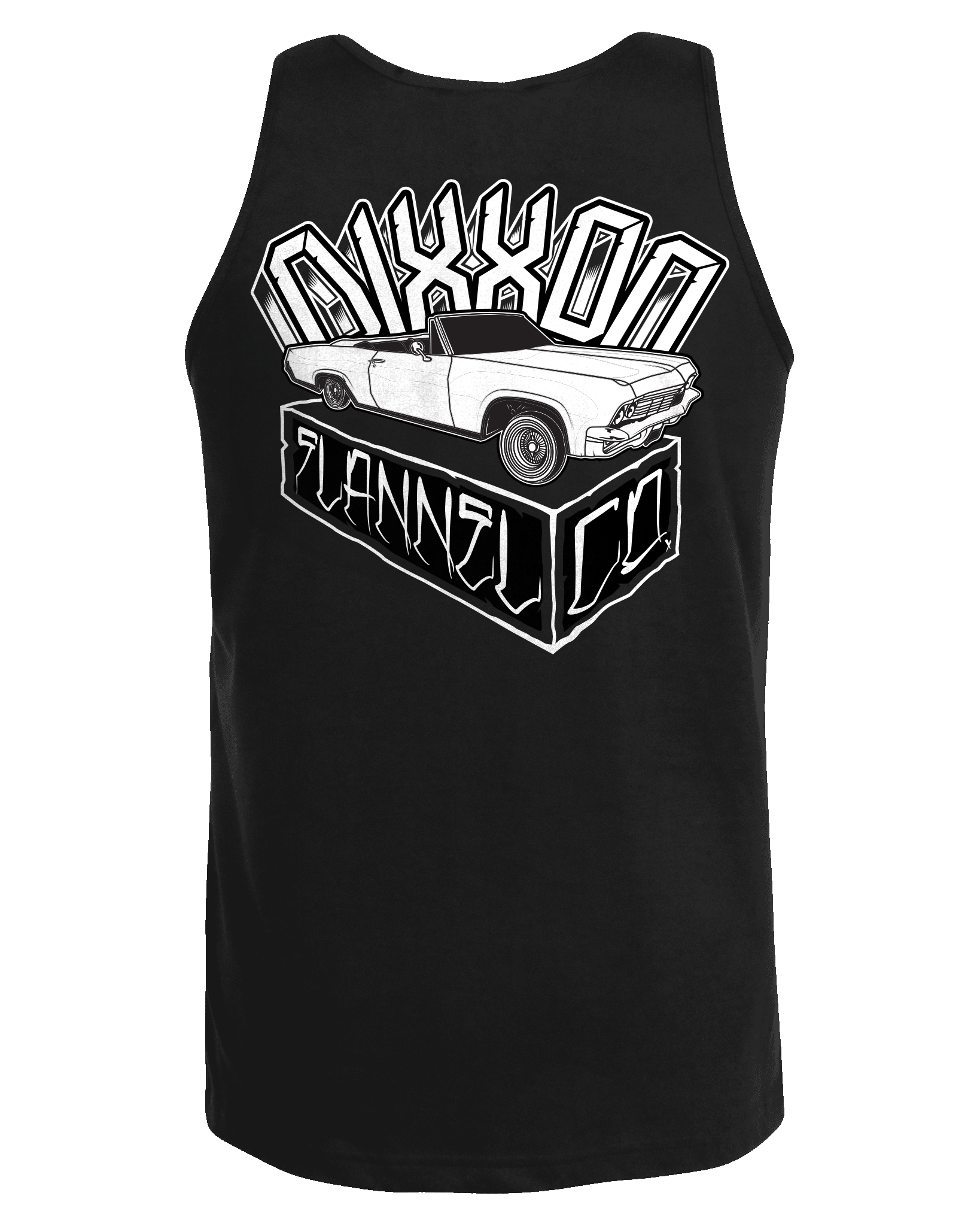 White Block Tank - Black