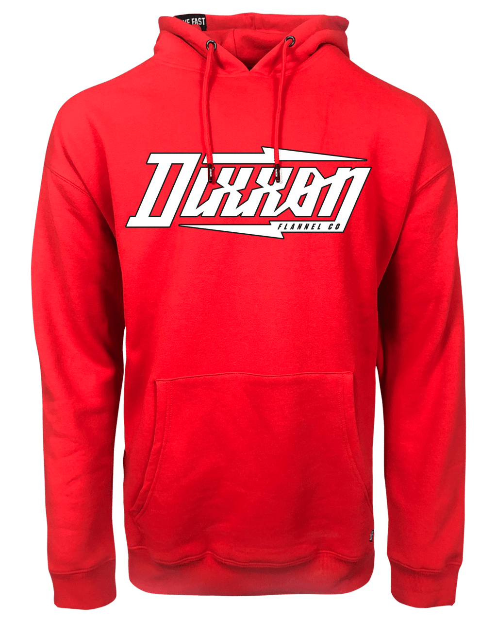 White Bolt Pullover Hoodie - Red