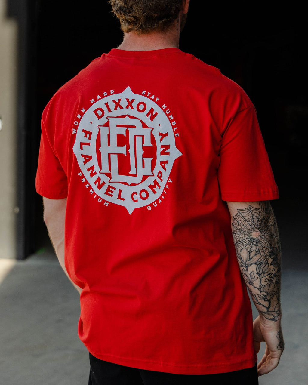 White Compass T-Shirt - Red