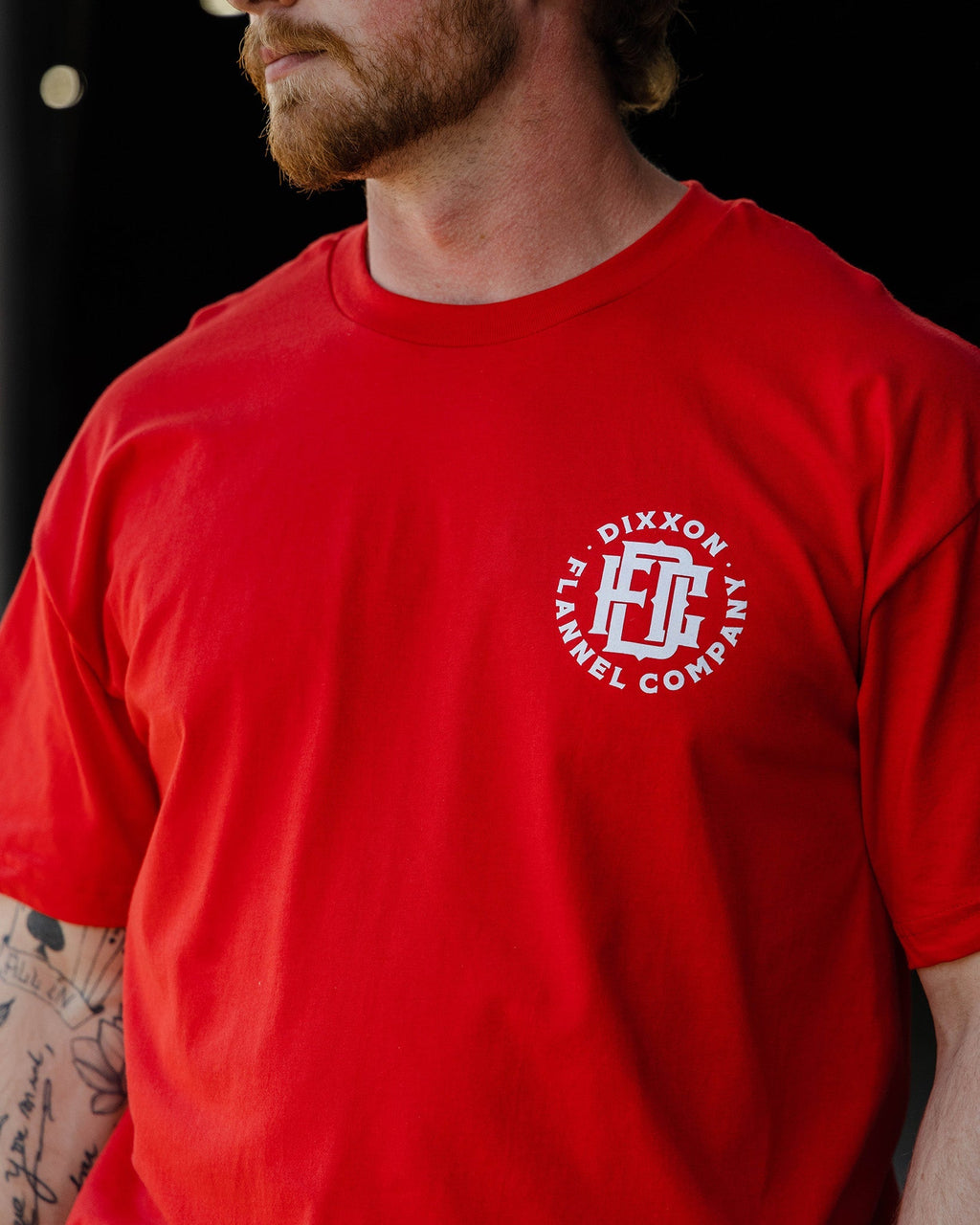 White Compass T-Shirt - Red