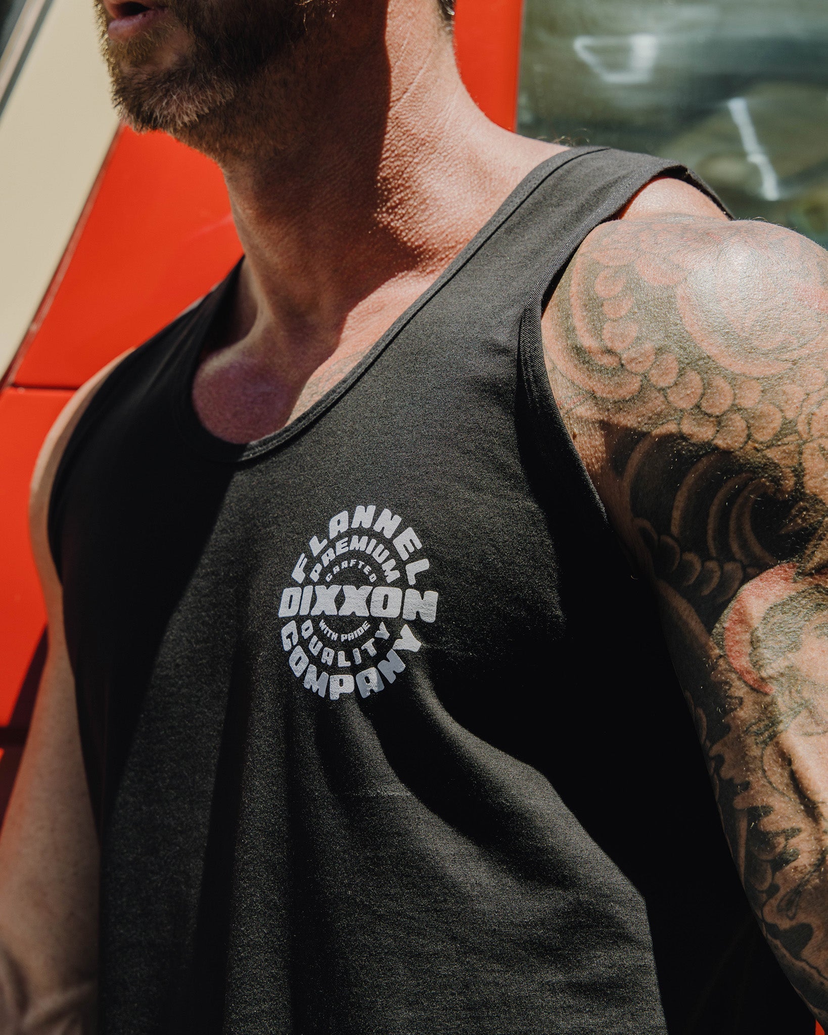 White Crafted With Pride Tank - Black