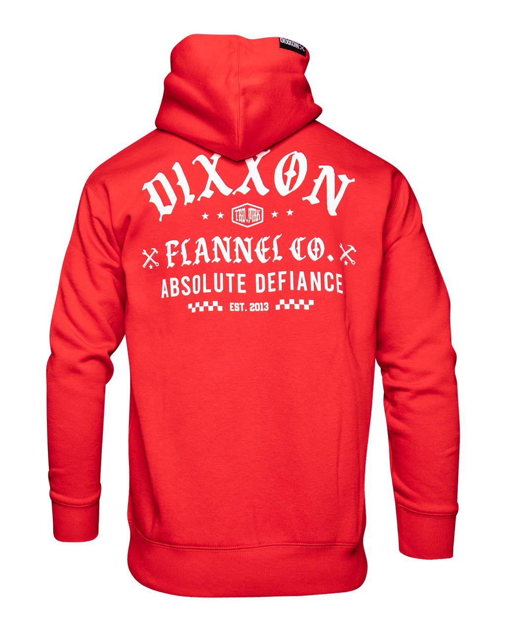 White Cruz Pullover Hoodie - Red