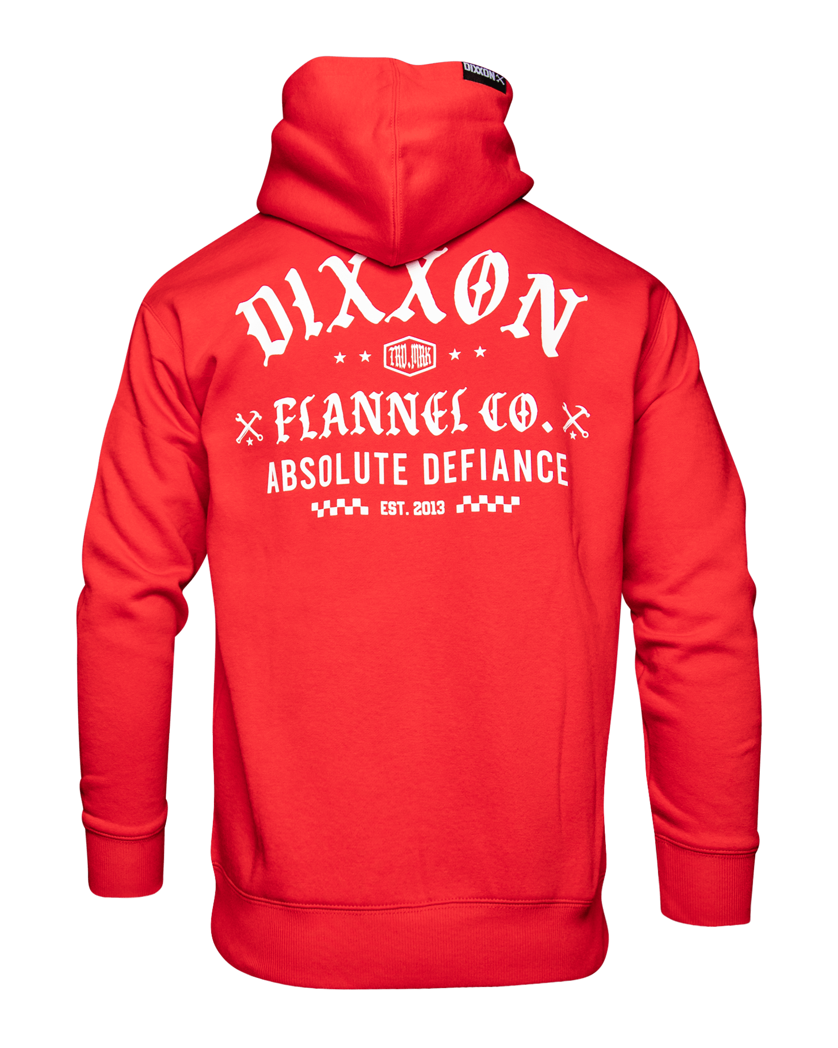 White Cruz Pullover Hoodie - Red