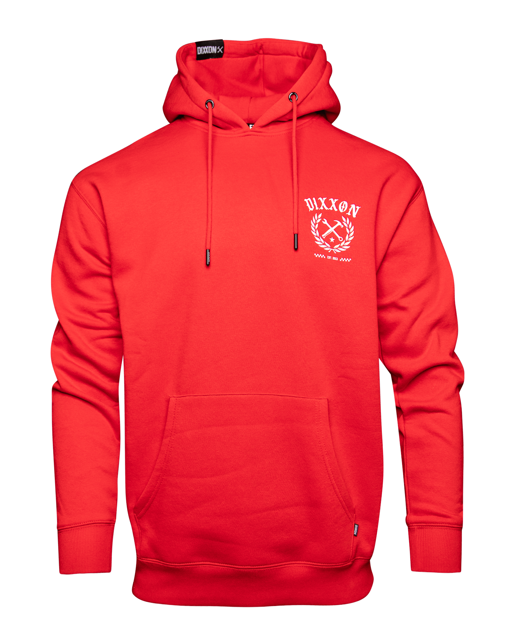 White Cruz Pullover Hoodie - Red