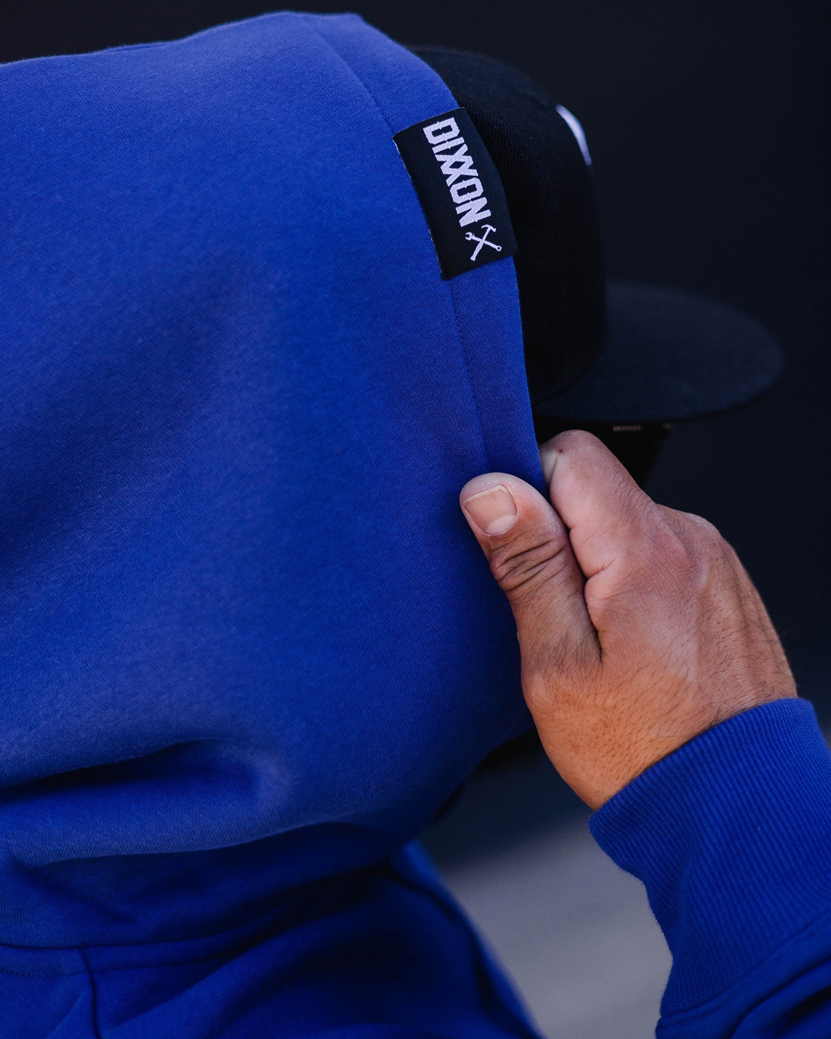 White Epicenter Zip Up Hoodie - Blue