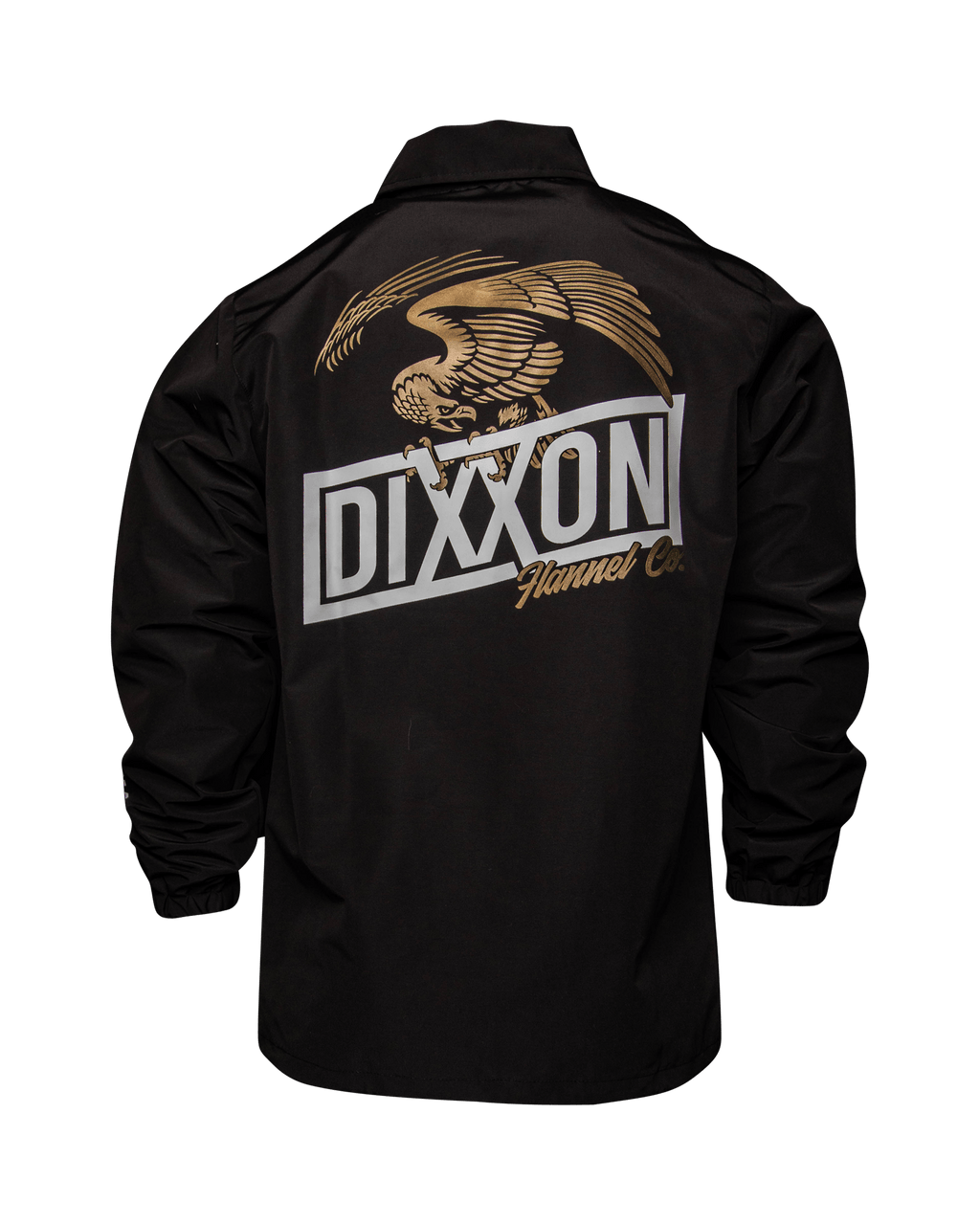 White & Gold Golden Eagle Coaches Jacket - Black