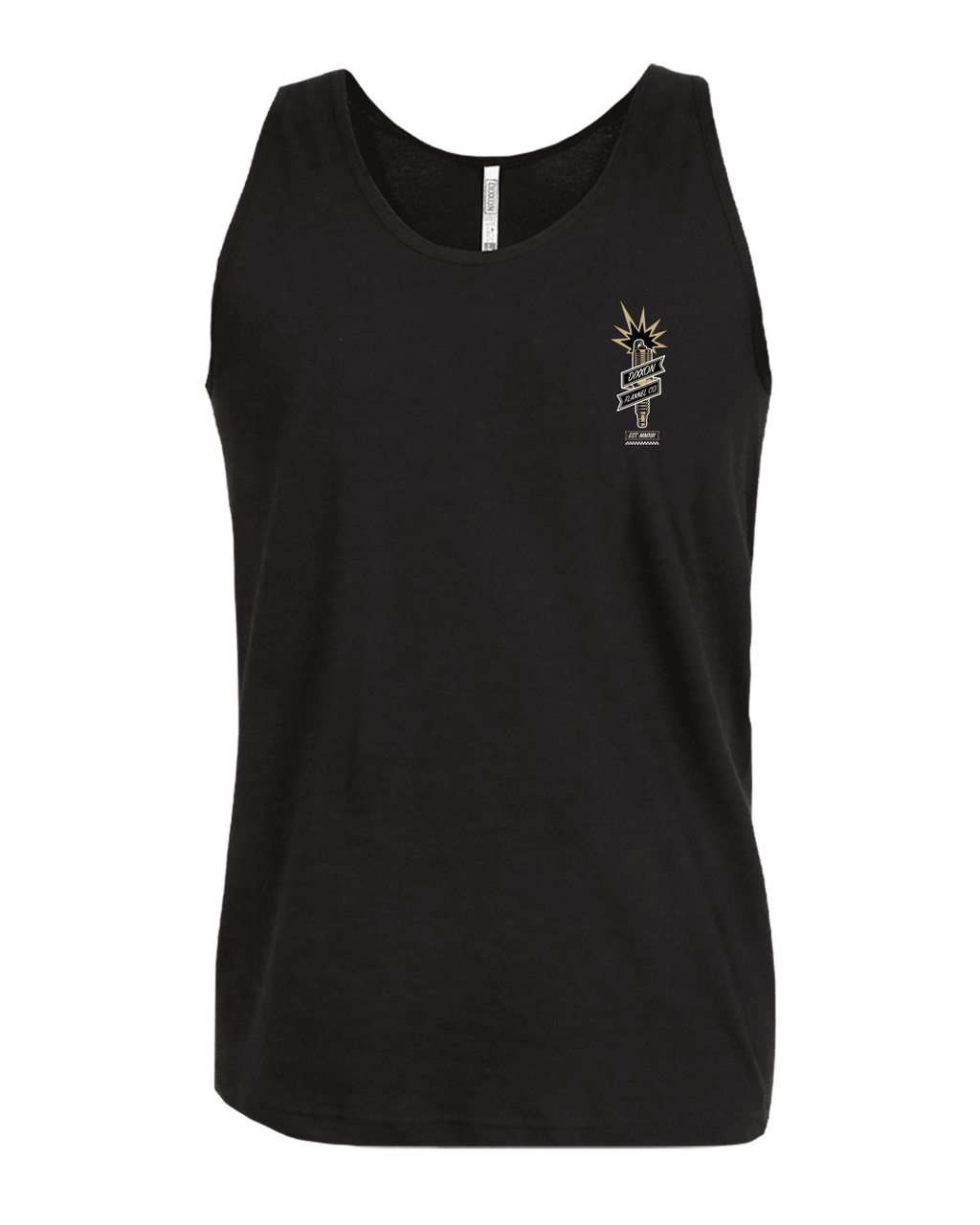 White & Gold Ignite Tank - Black