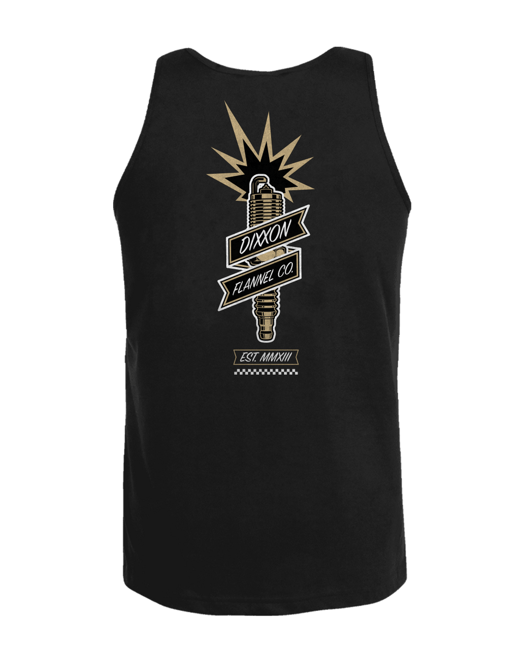 White & Gold Ignite Tank - Black