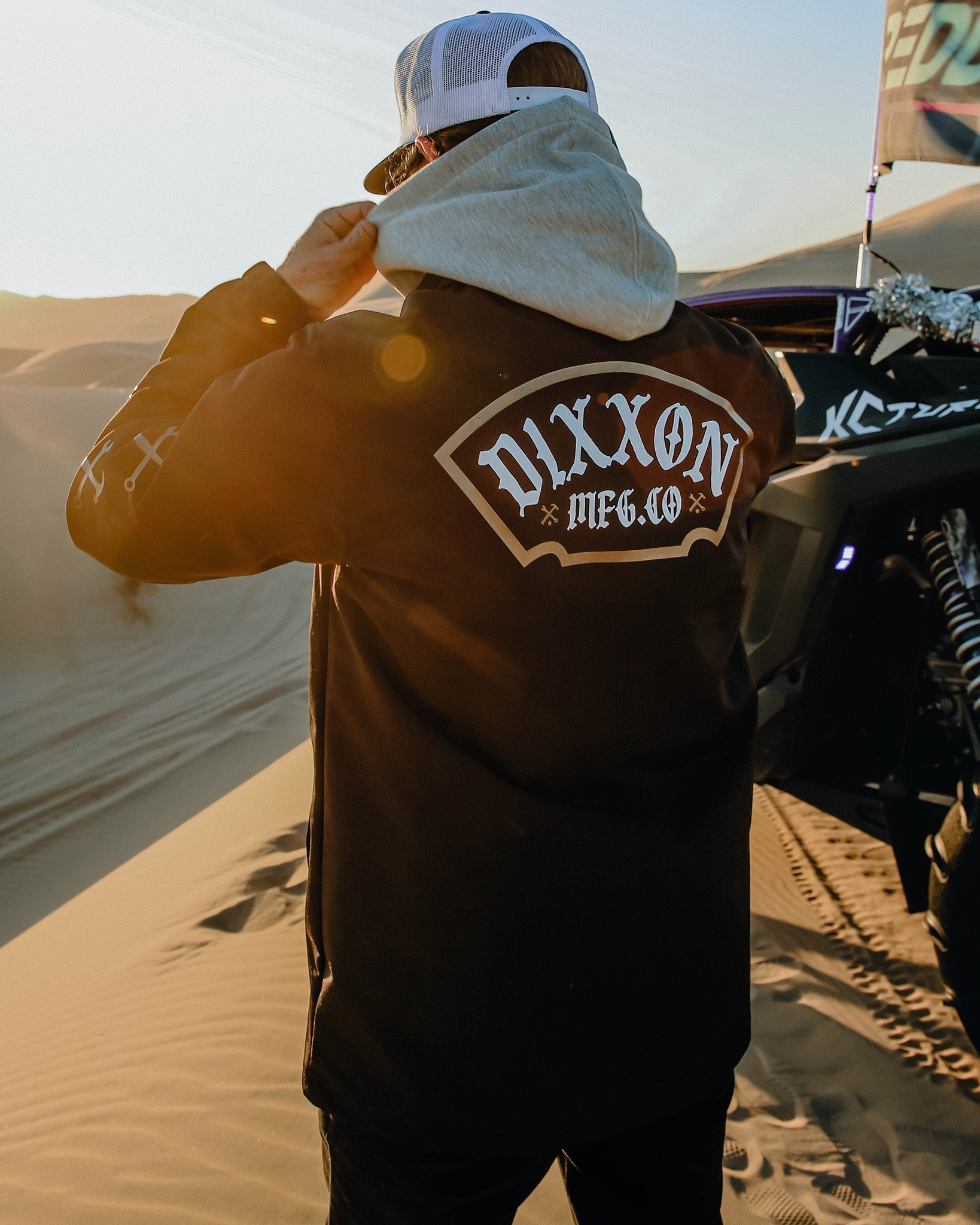 White & Gold Salty Patch Coaches Jacket - Black