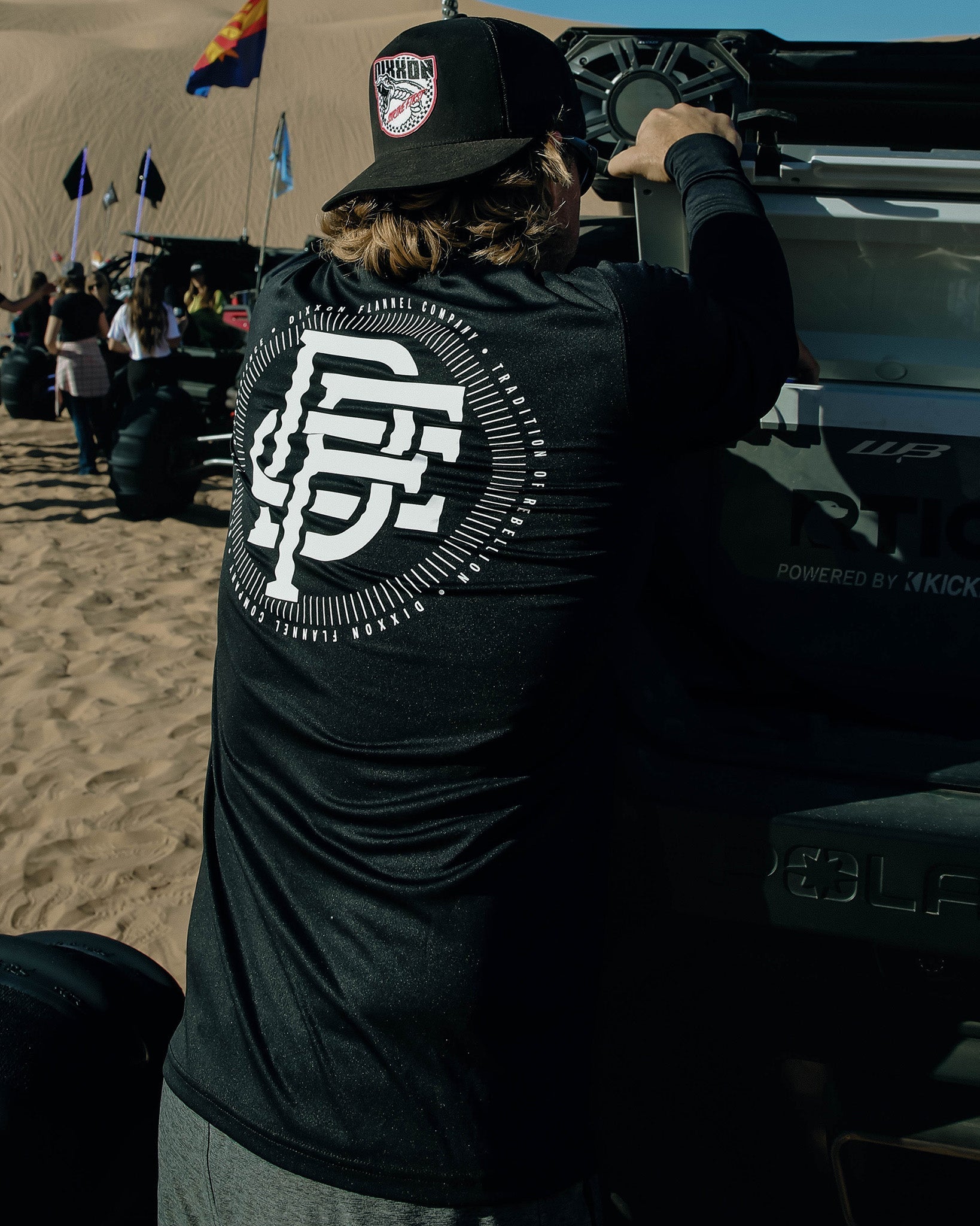 White Icon UV Long Sleeve T-Shirt - Black