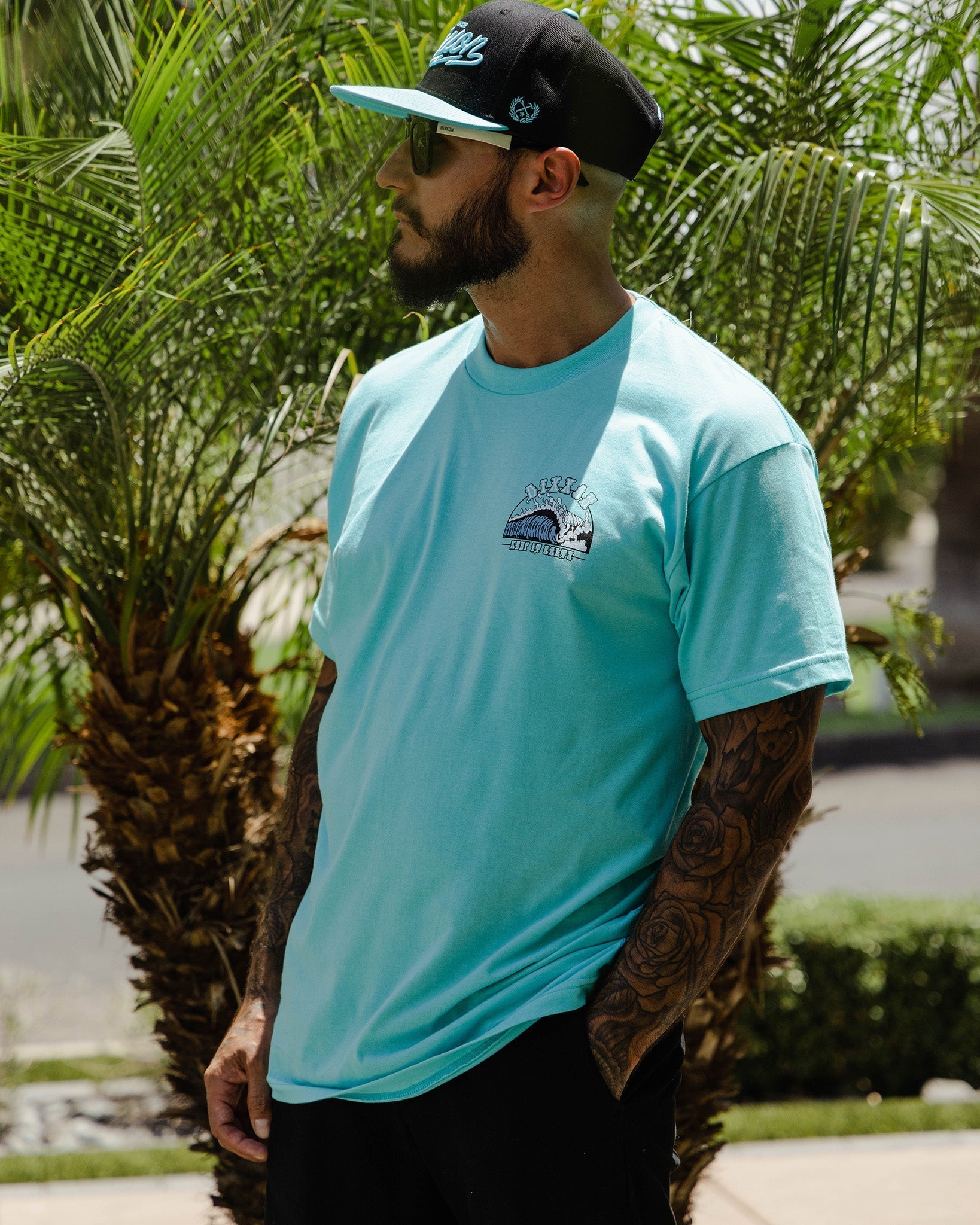 White Keep It Salty T-Shirt - Aqua