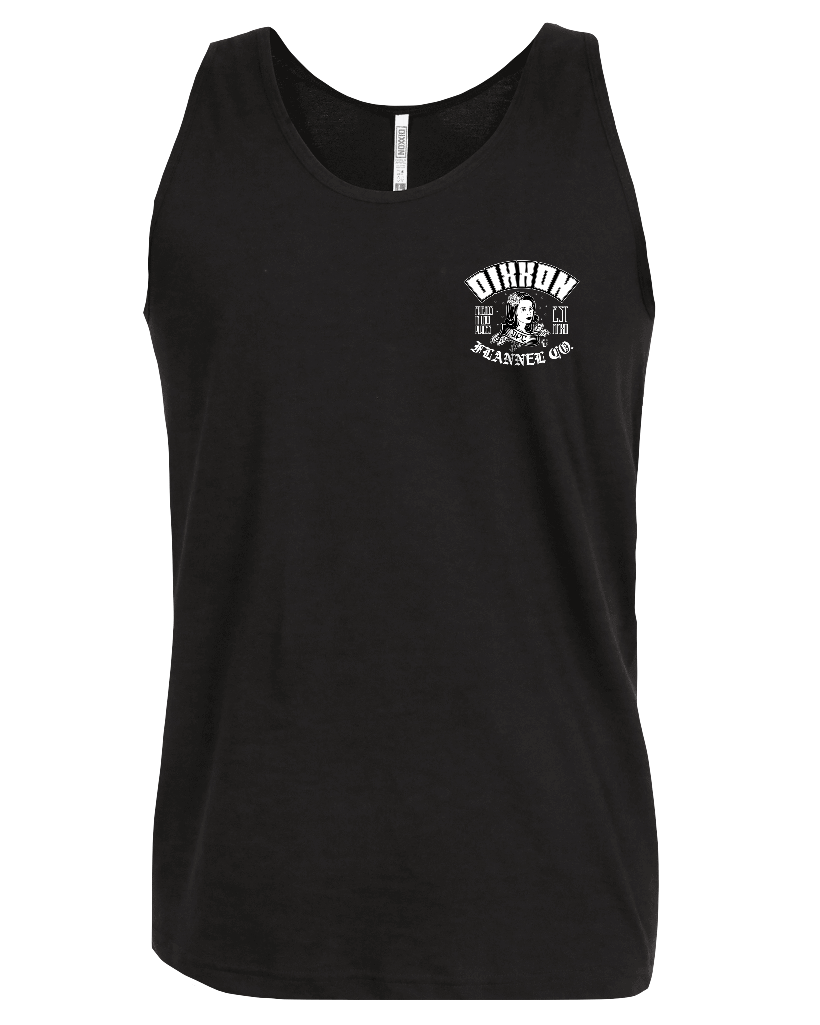 White Maria Tank - Black