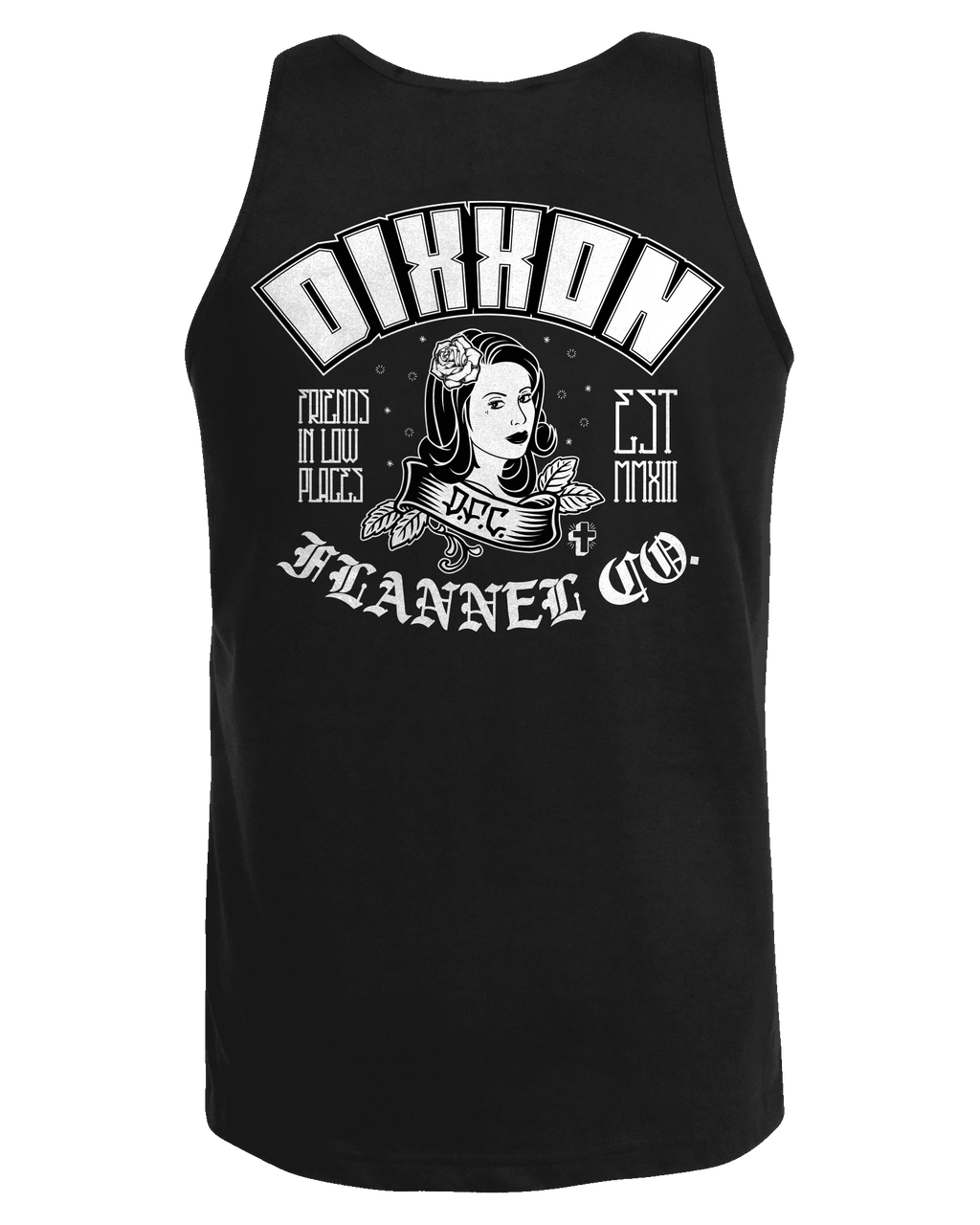 White Maria Tank - Black