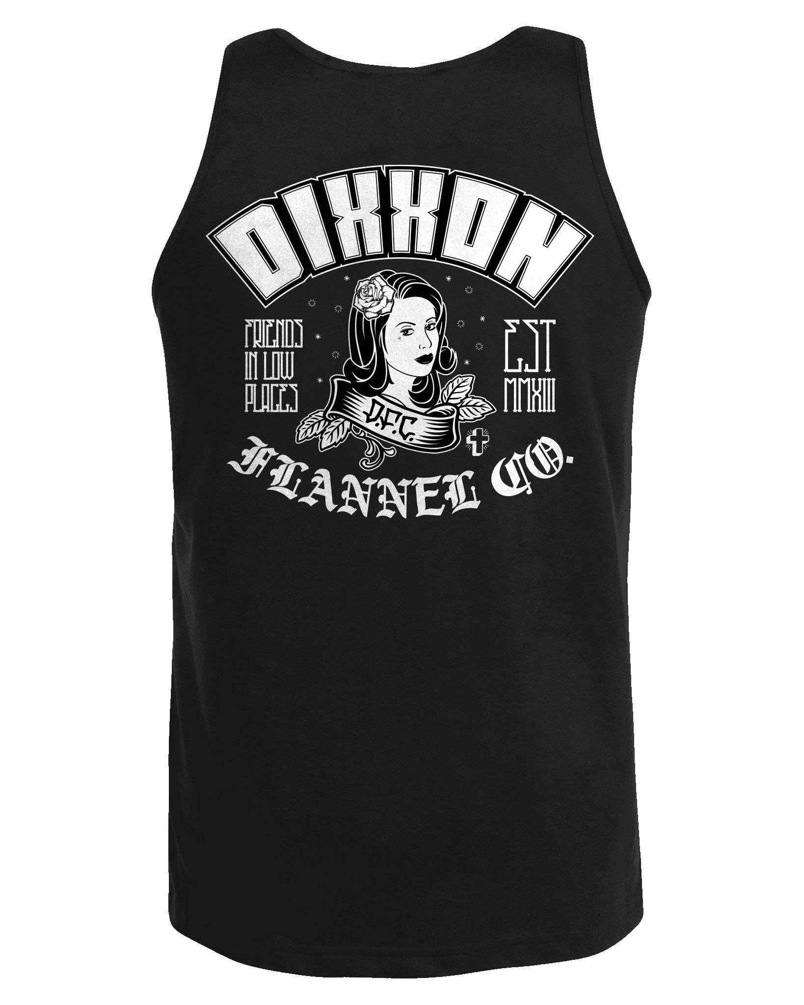 White Maria Tank - Black