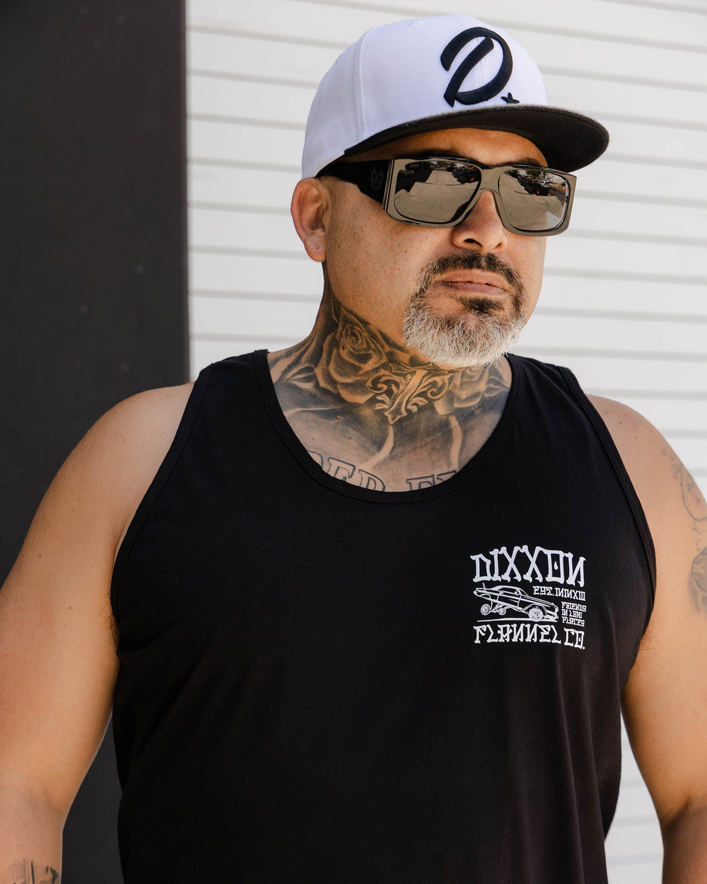 White Stink Bug Tank - Black