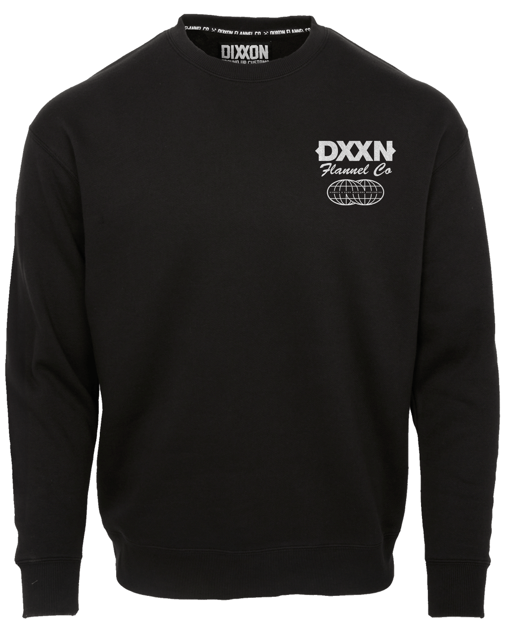 White Tech Crewneck Sweatshirt - Black