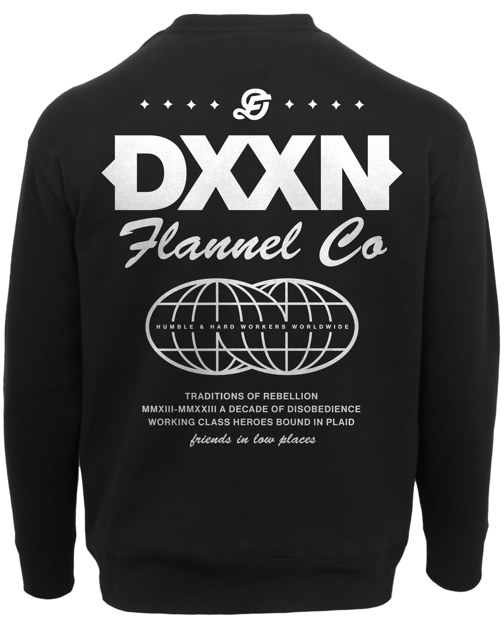 White Tech Crewneck Sweatshirt - Black