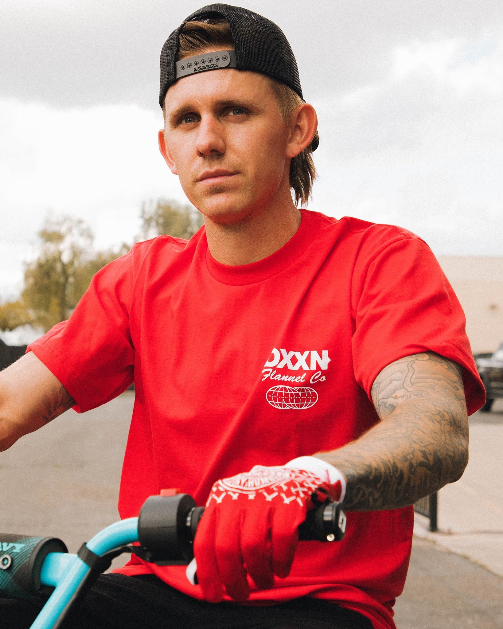 White Tech T-Shirt - Red