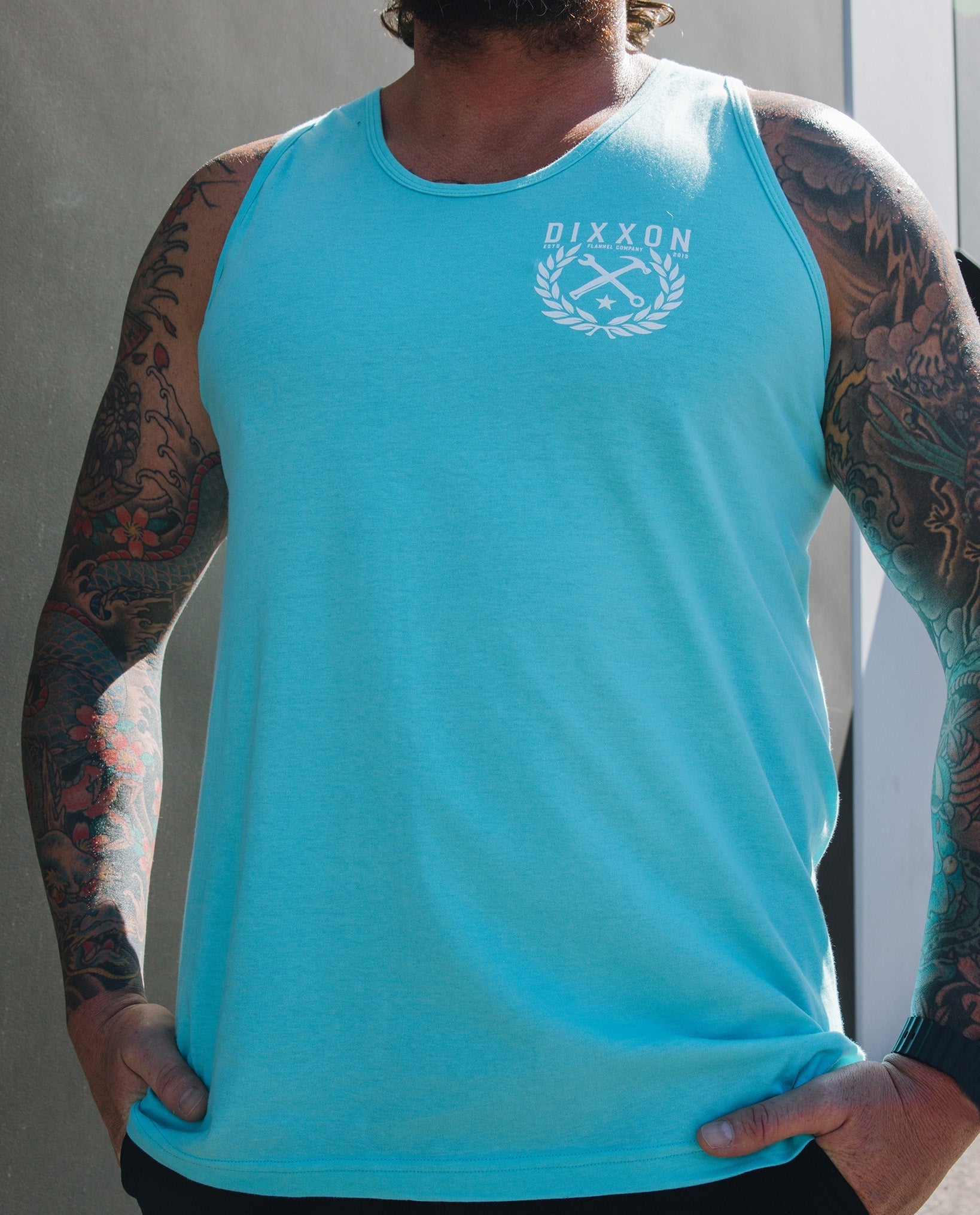 White Tradition Badge Tank - Tiffany