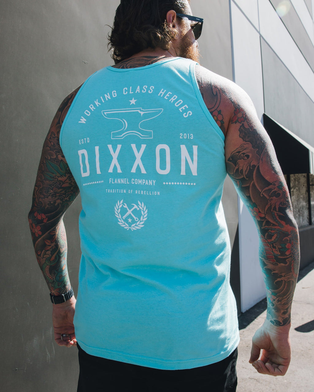 White Tradition Badge Tank - Tiffany