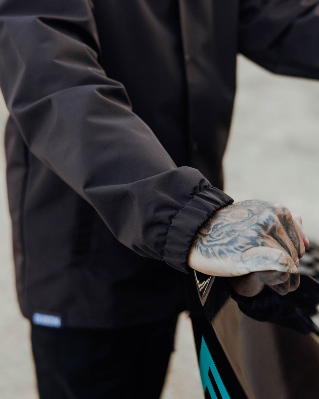 White Working Class Coaches Jacket - Black