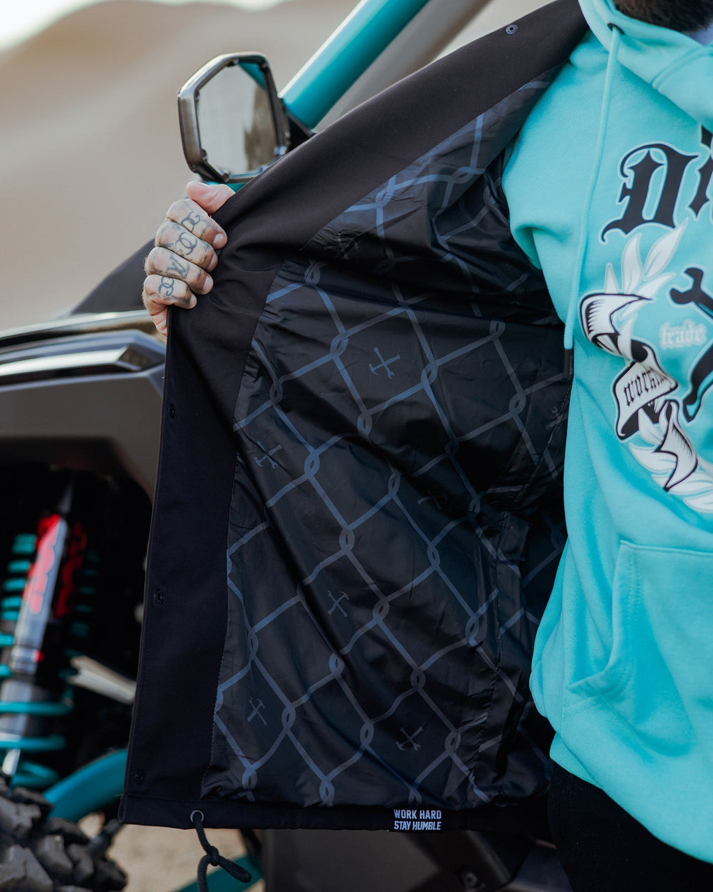 White Working Class Coaches Jacket - Black