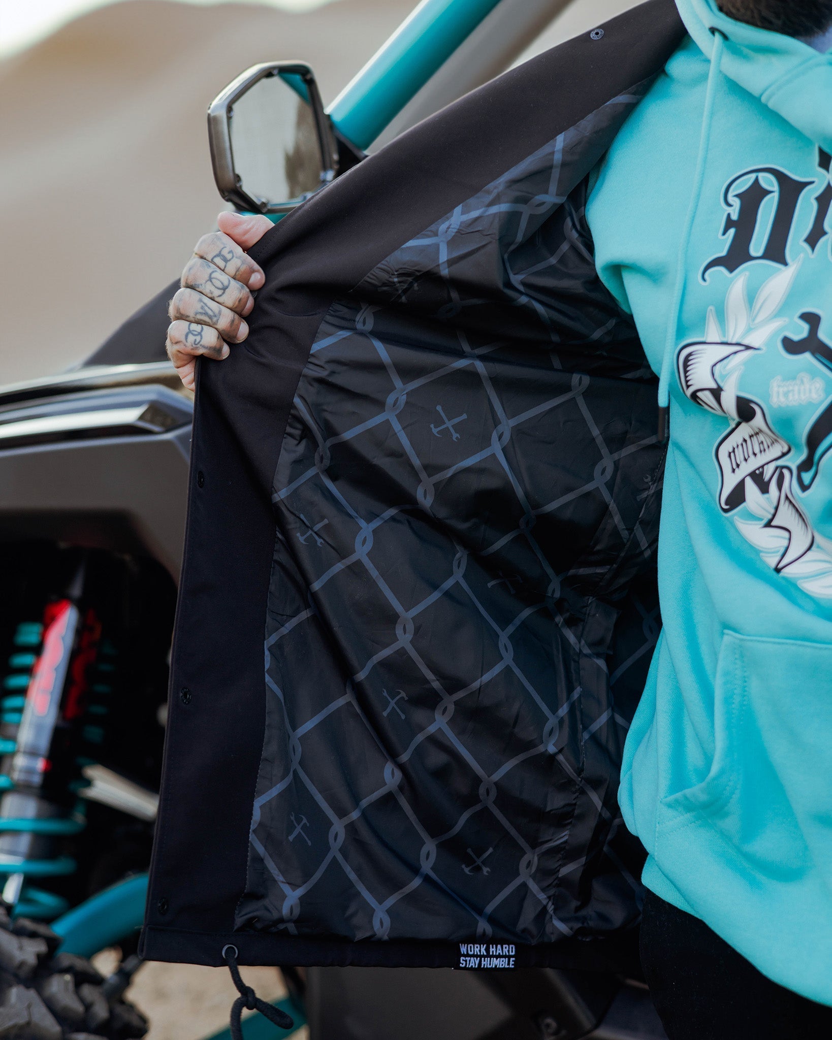 White Working Class Coaches Jacket - Black