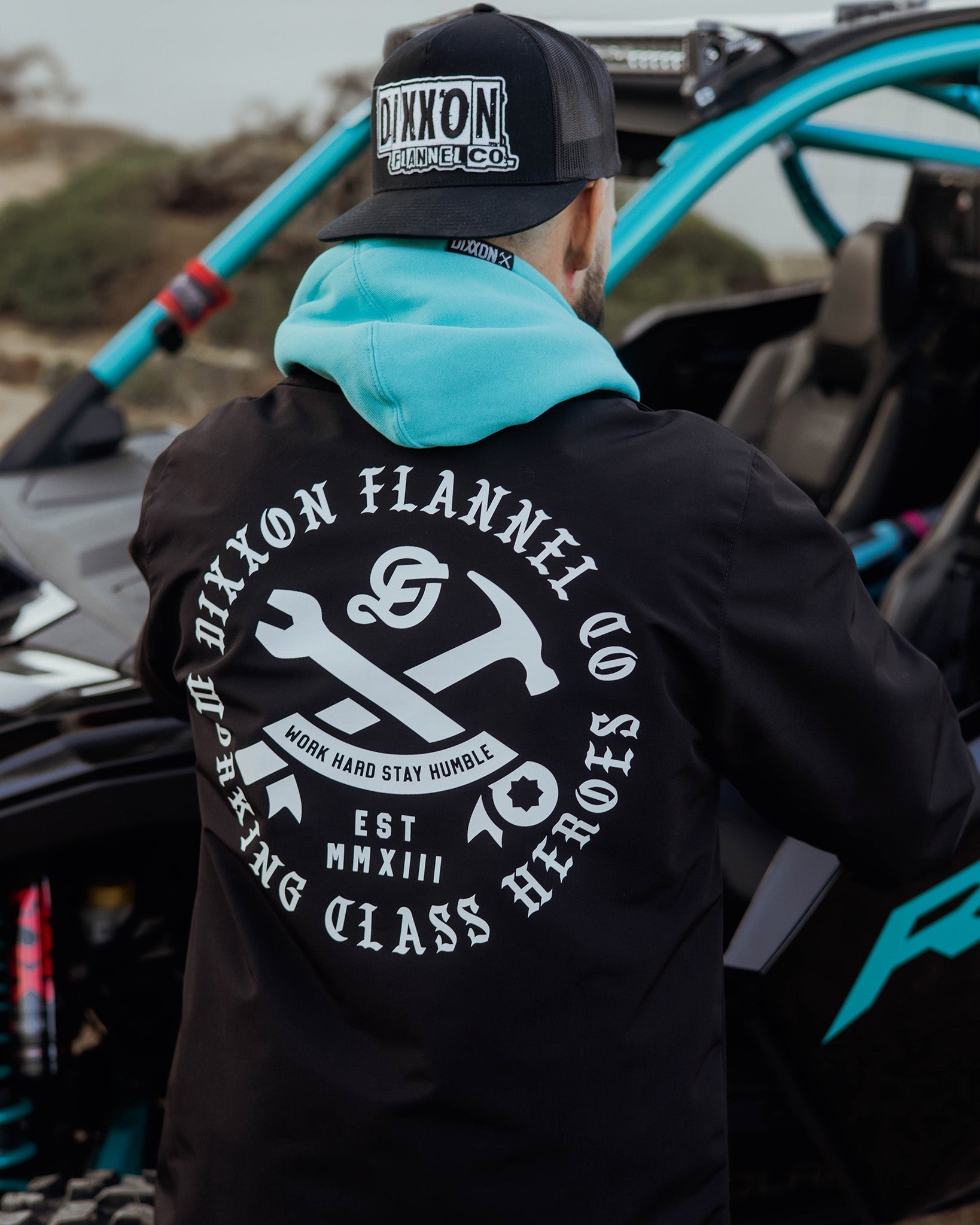 White Working Class Coaches Jacket - Black