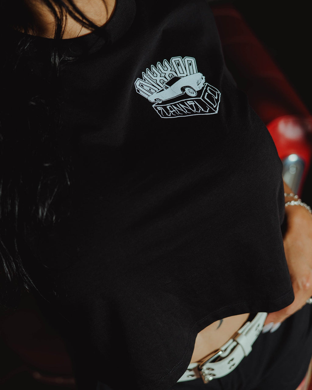 Women's Block Crop Top - Black