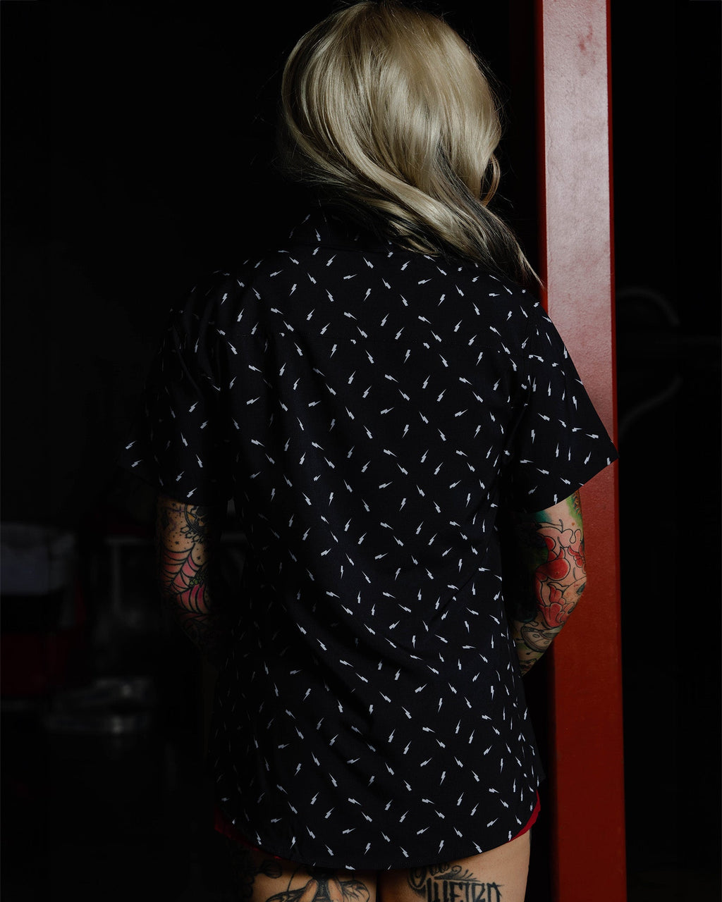 Women's Bolt Party Shirt - Black