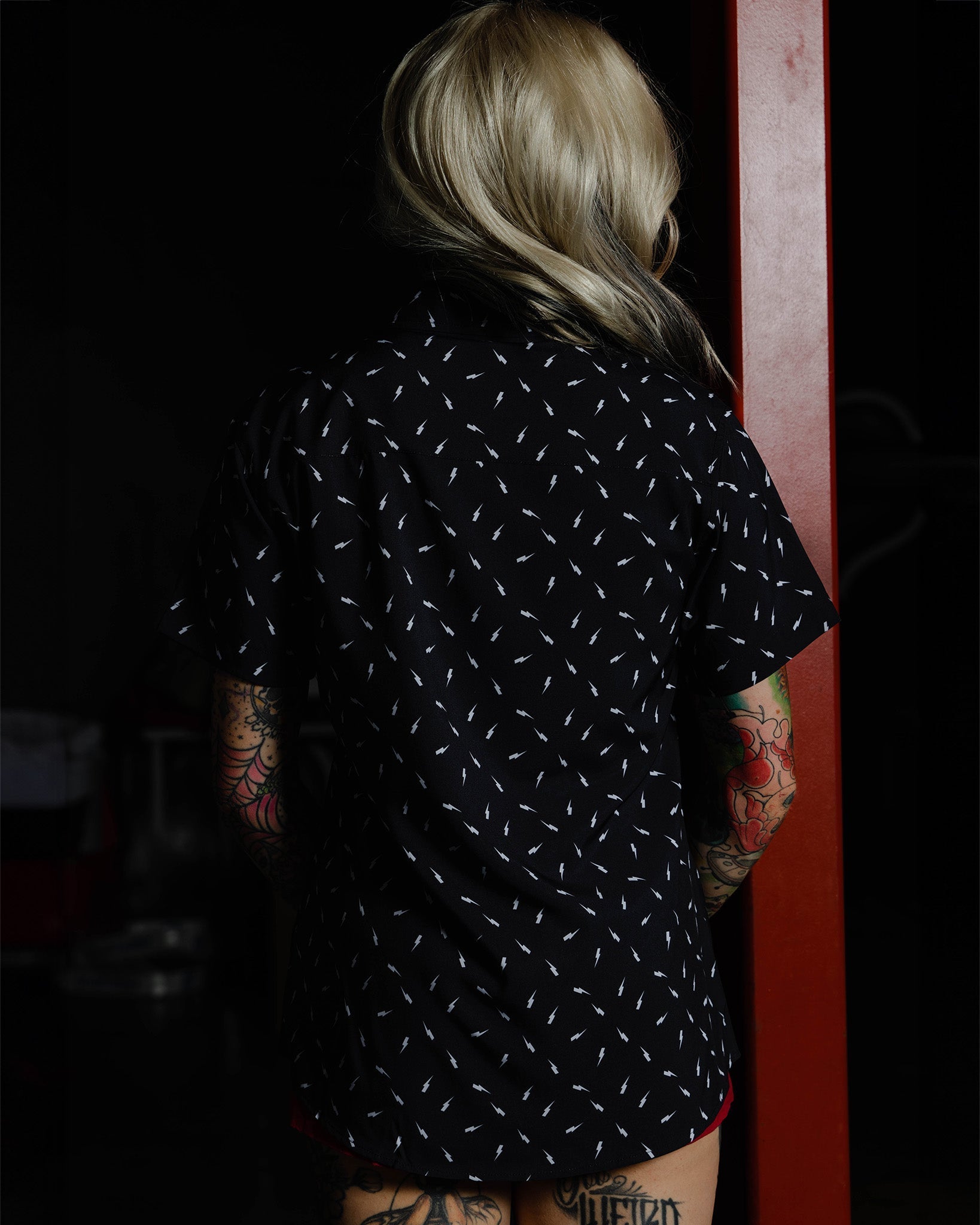 Women's Bolt Party Shirt - Black