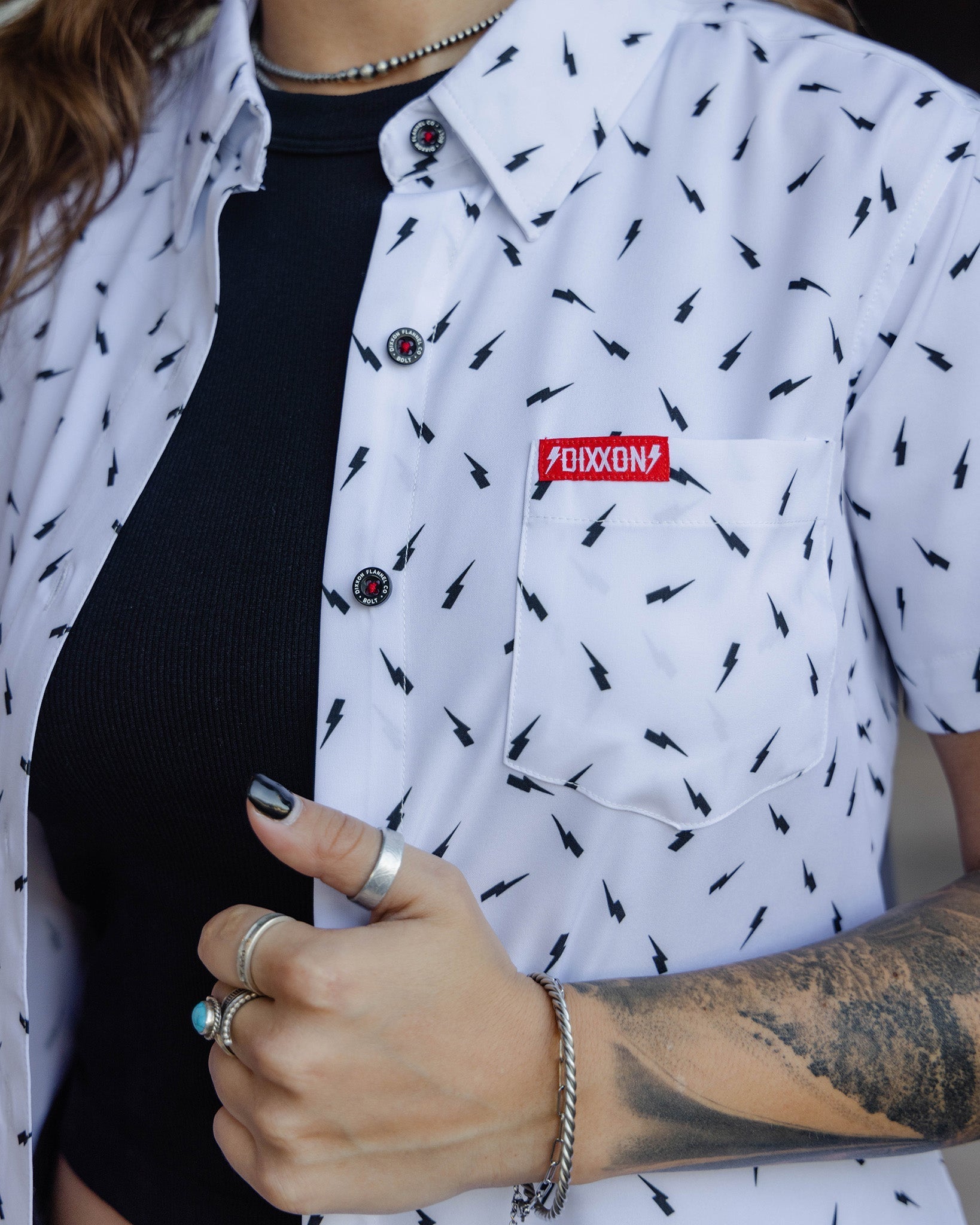 Women's Bolt Party Shirt - White