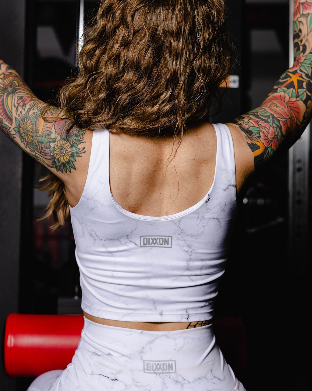 Women's Classic Crop Top - White Marble