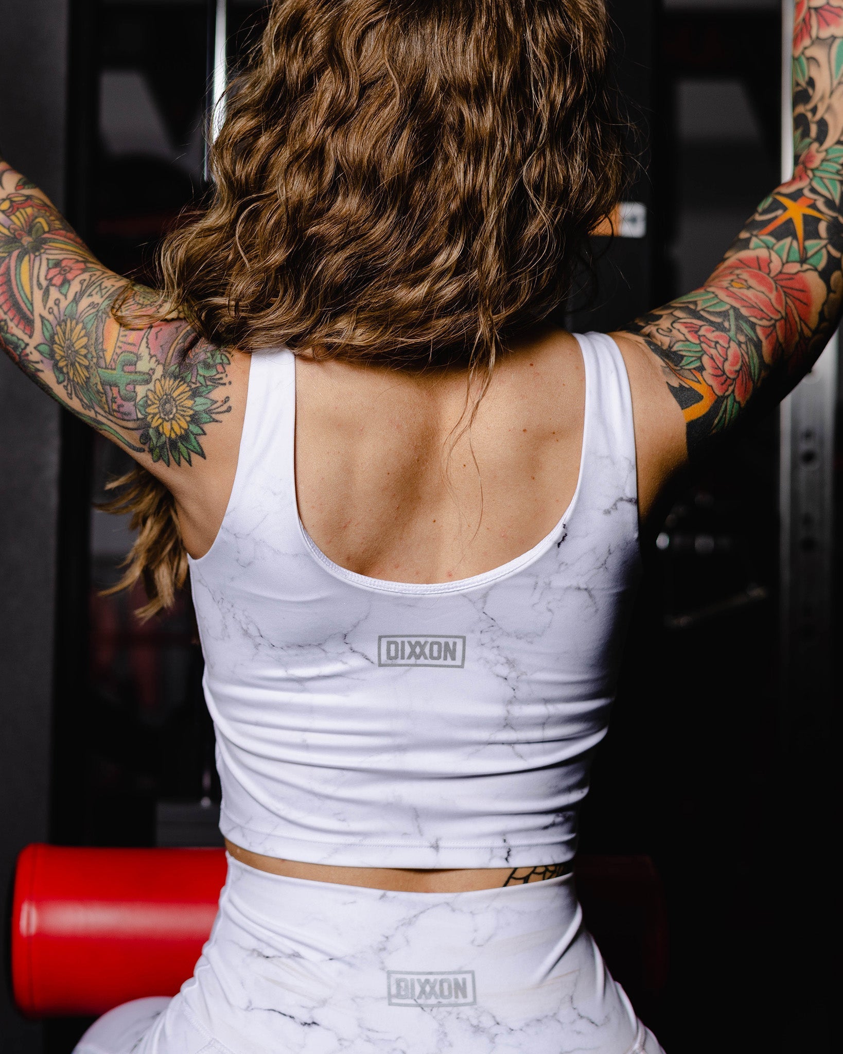 Women's Classic Crop Top - White Marble