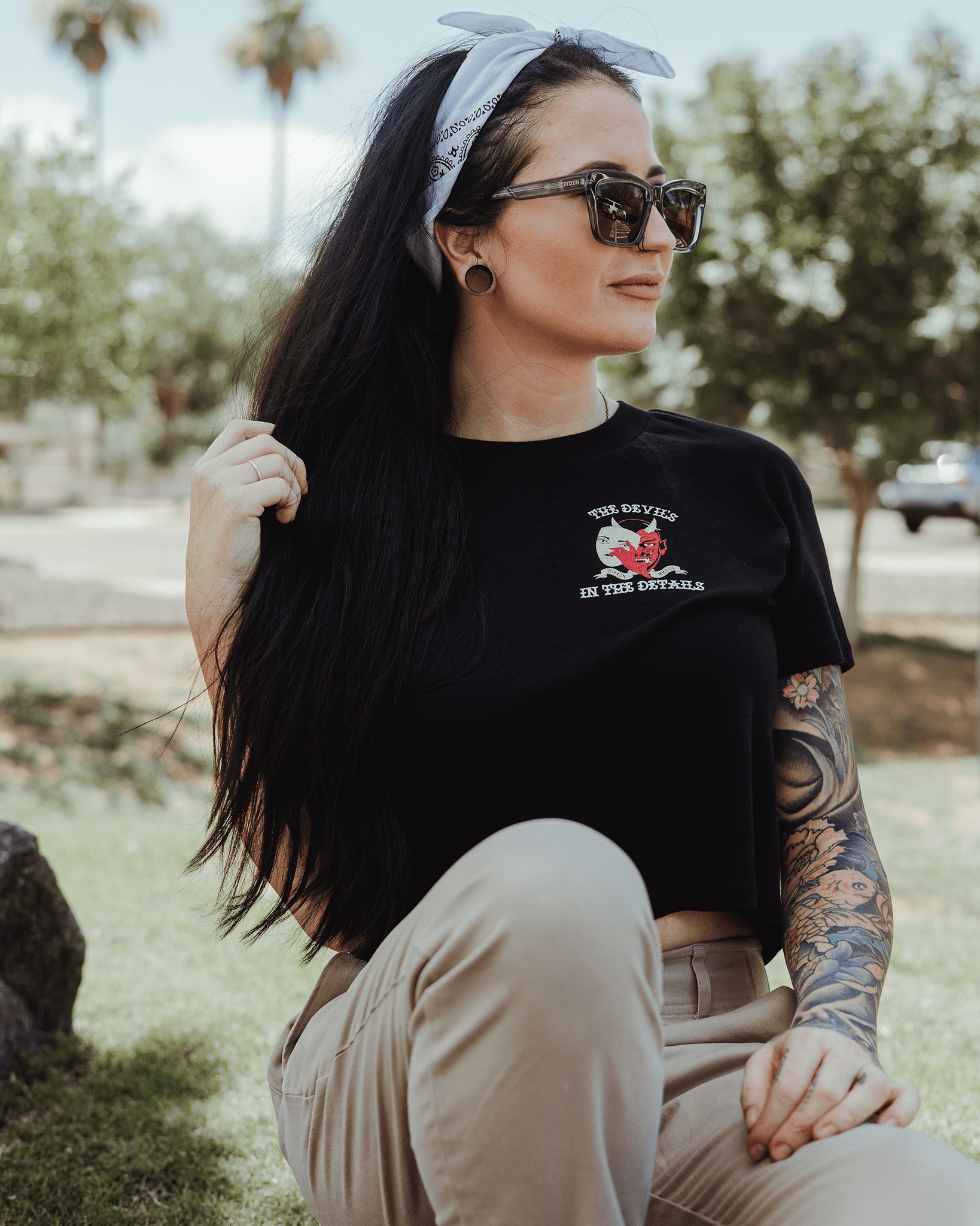 Women's Devil Is In The Details Crop Top - Black