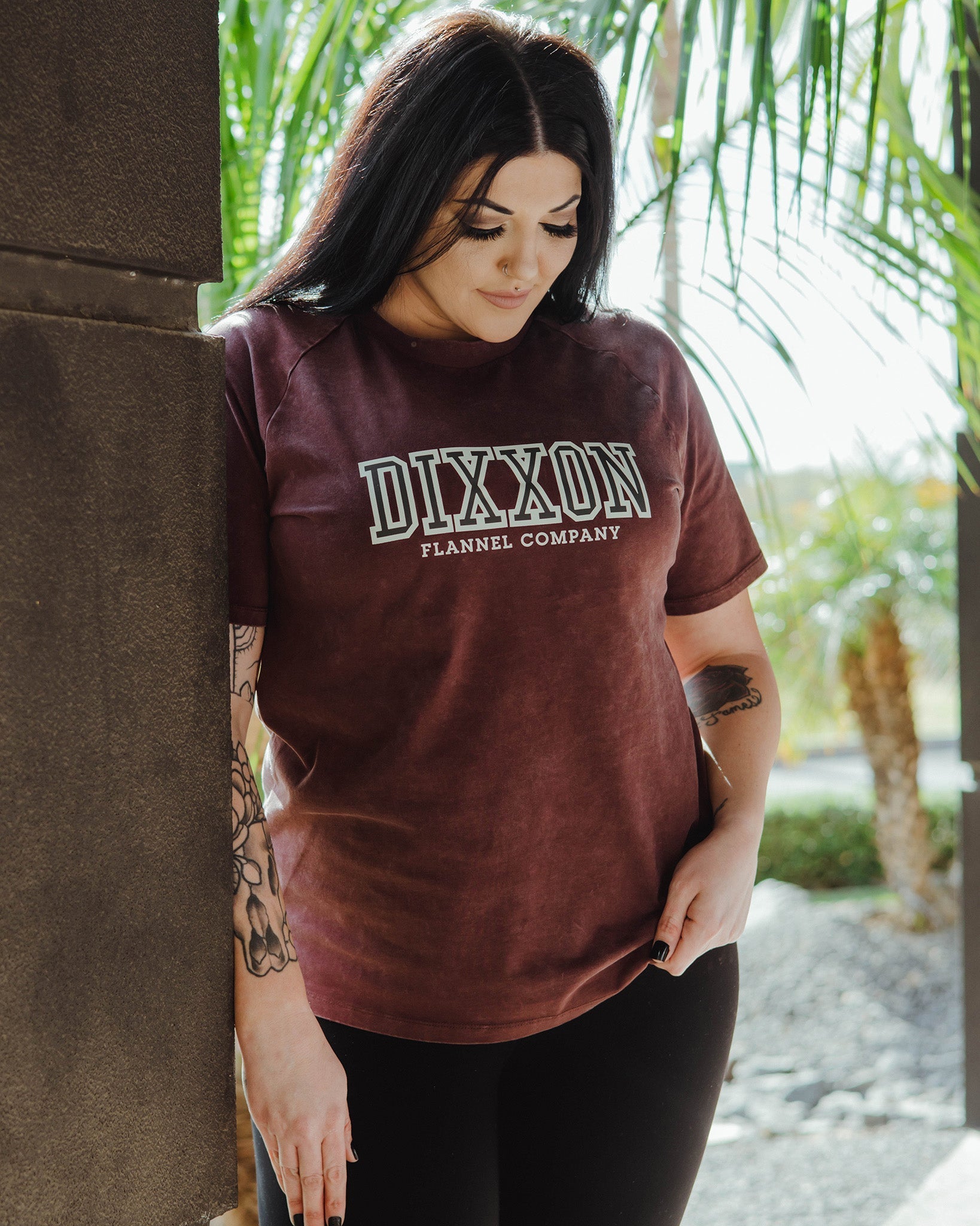 Women's DFCO Acid Wash T-Shirt - Brown