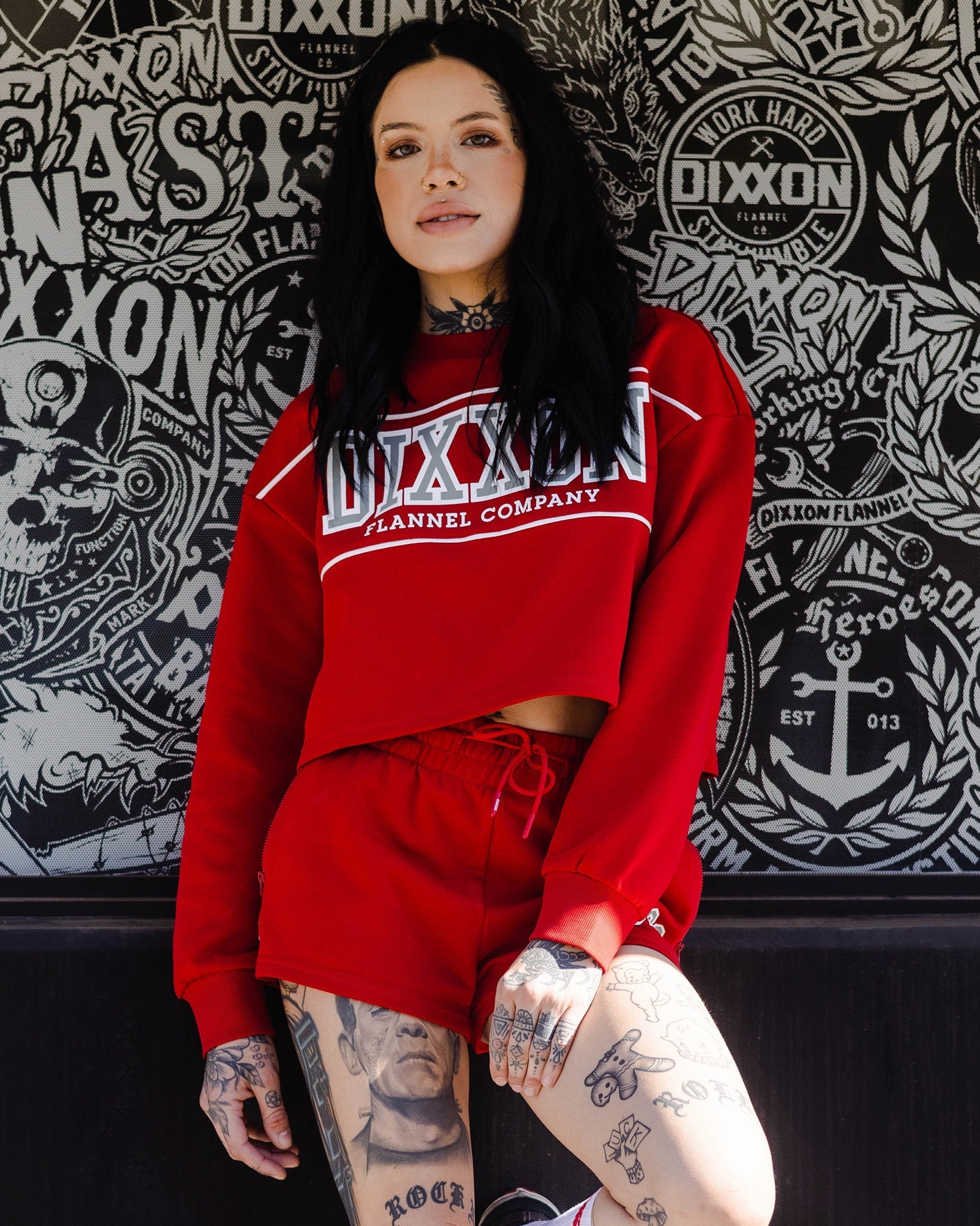 Women's DFCO Sweat Shorts - Red