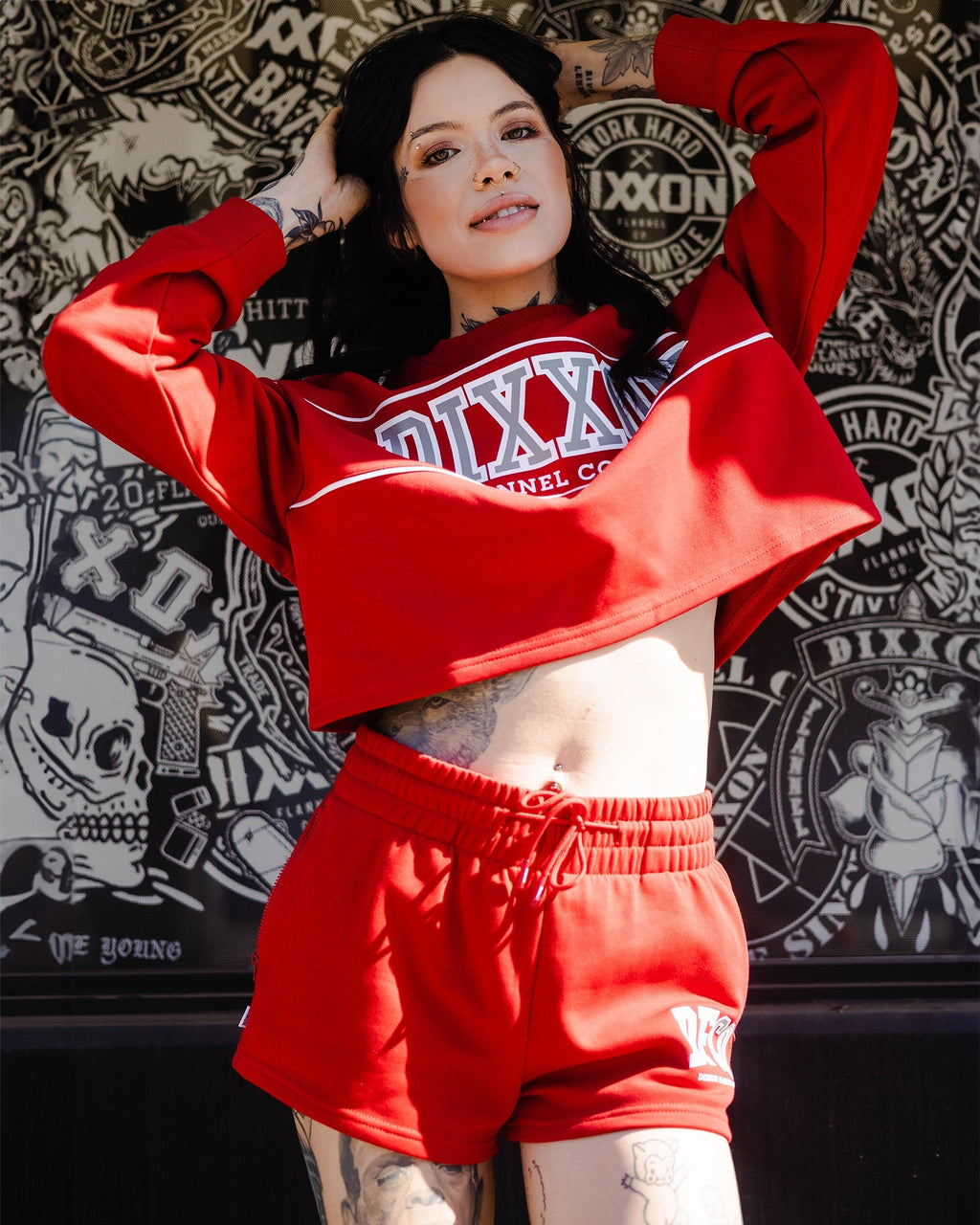 Women's DFCO Sweat Shorts - Red