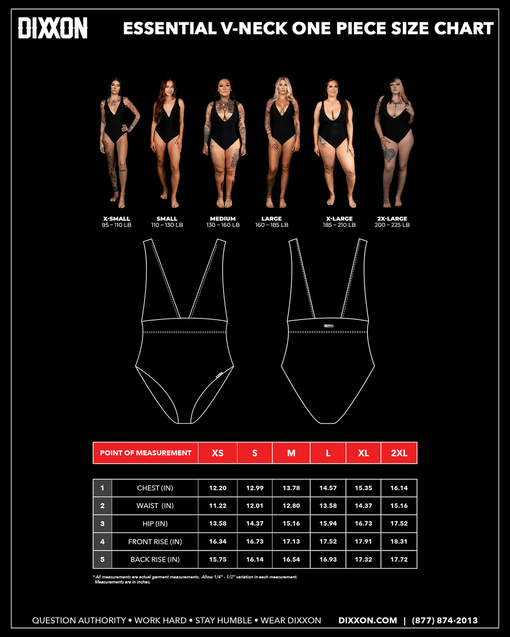 Women's Essential V-Neck One Piece - Black