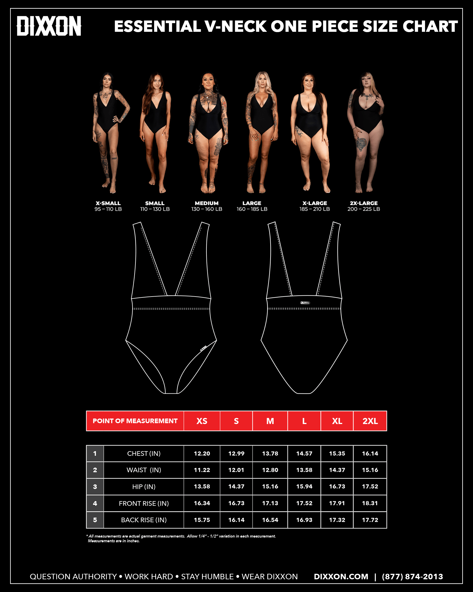 Women's Essential V-Neck One Piece - Black