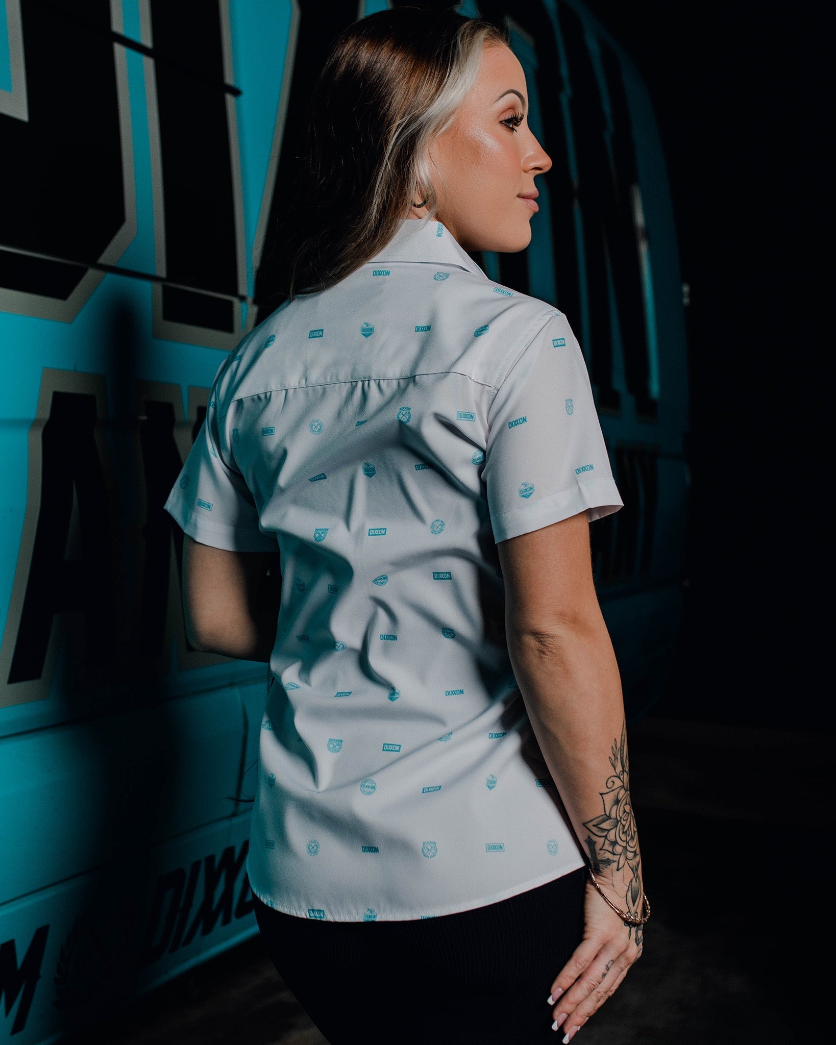 Women's Executive Party Shirt - White & Tiffany
