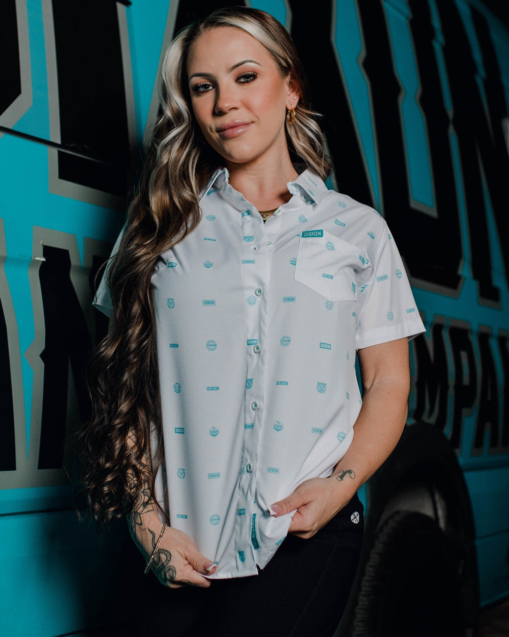 Women's Executive Party Shirt - White & Tiffany