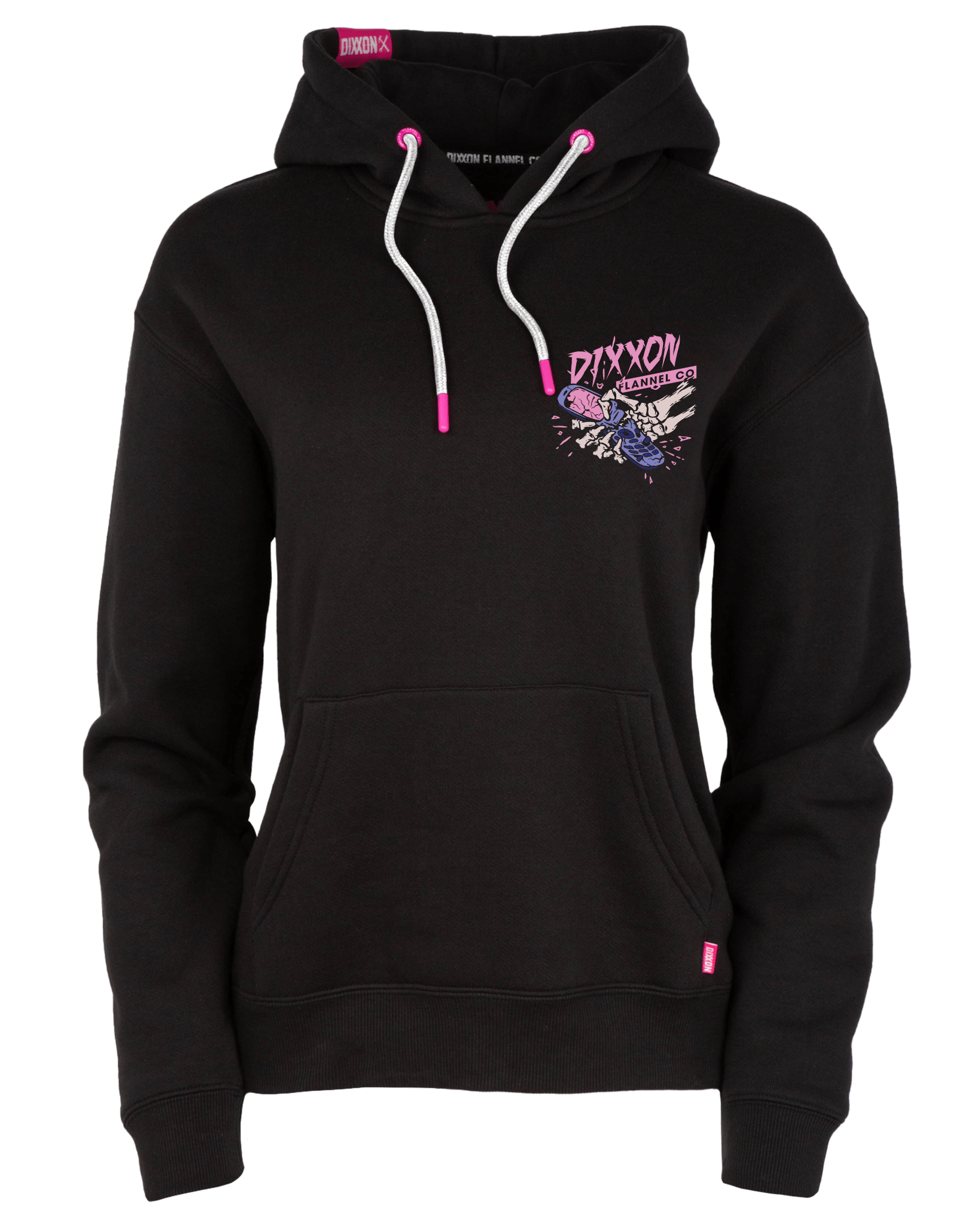 Women's Get Off Your Phone Pullover Hoodie - Black