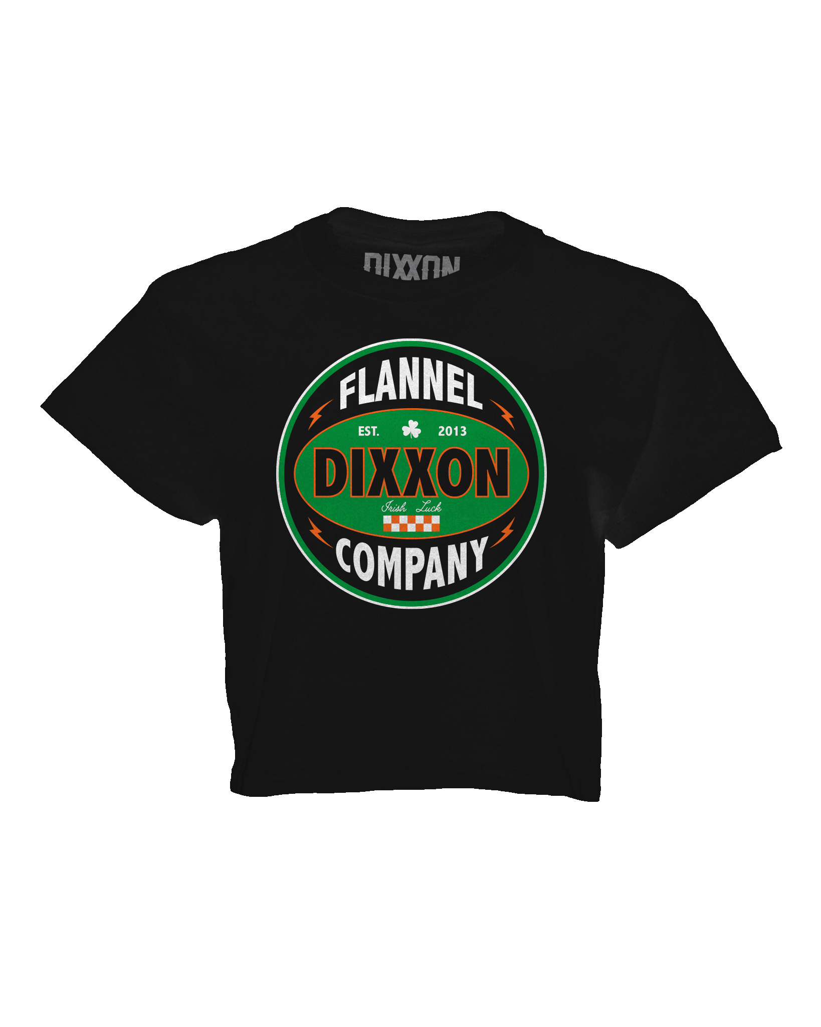 Women's Green Keystone Crop Top - Black